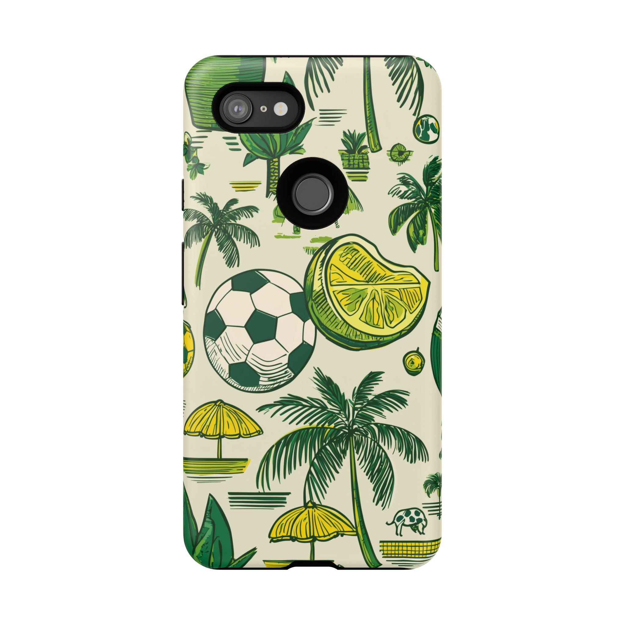 Summer Tough Cases: Sporty Tropical Phone Case, Fun Beach Vibe Phone Accessory, Summer Travel Gift, Colorful Phone Cover, Casual Style Tech