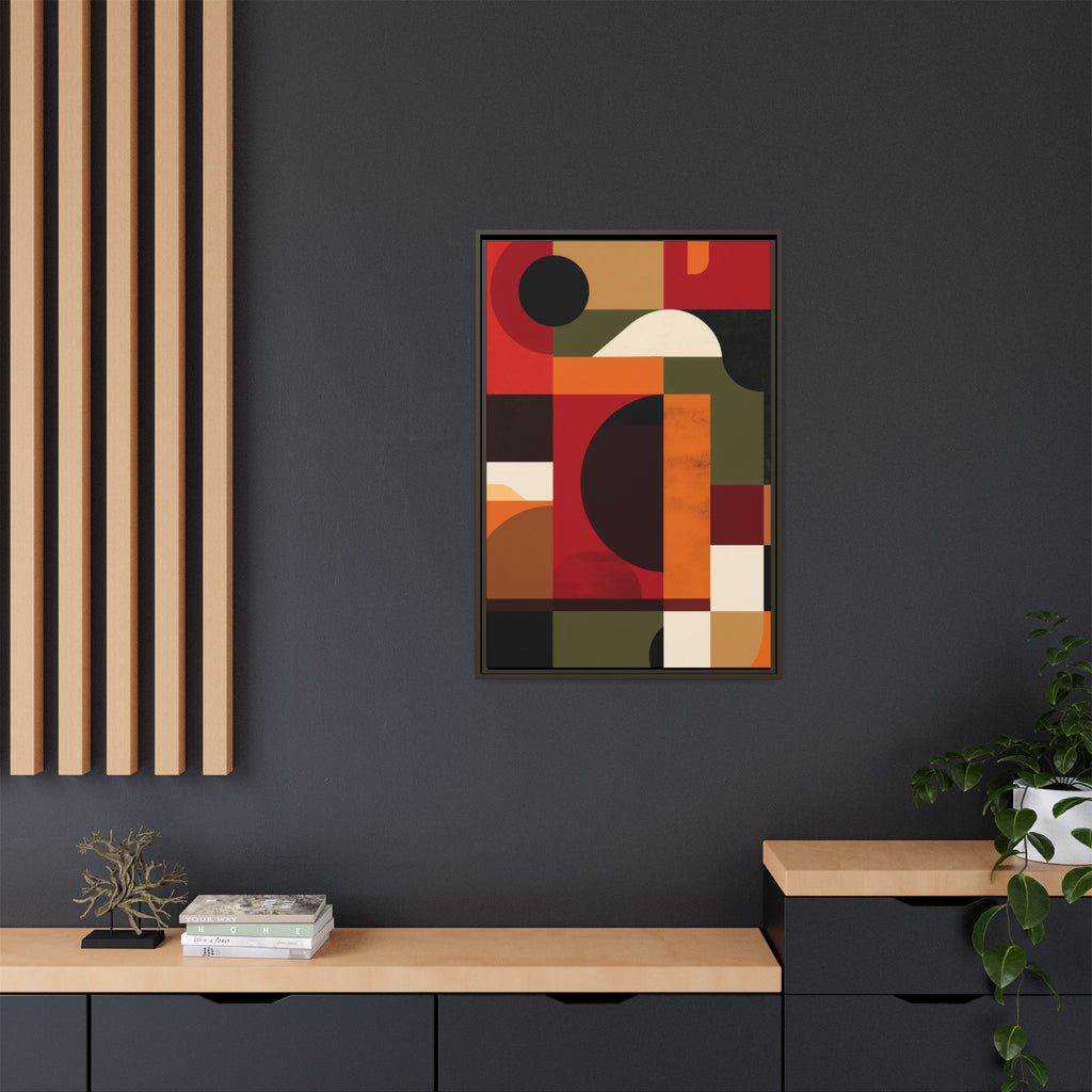 Geometric Convergence: Abstract Bauhaus Design, Constructivist Color Blocks, Architectural Art Composition   |   Custom Orders Accepted