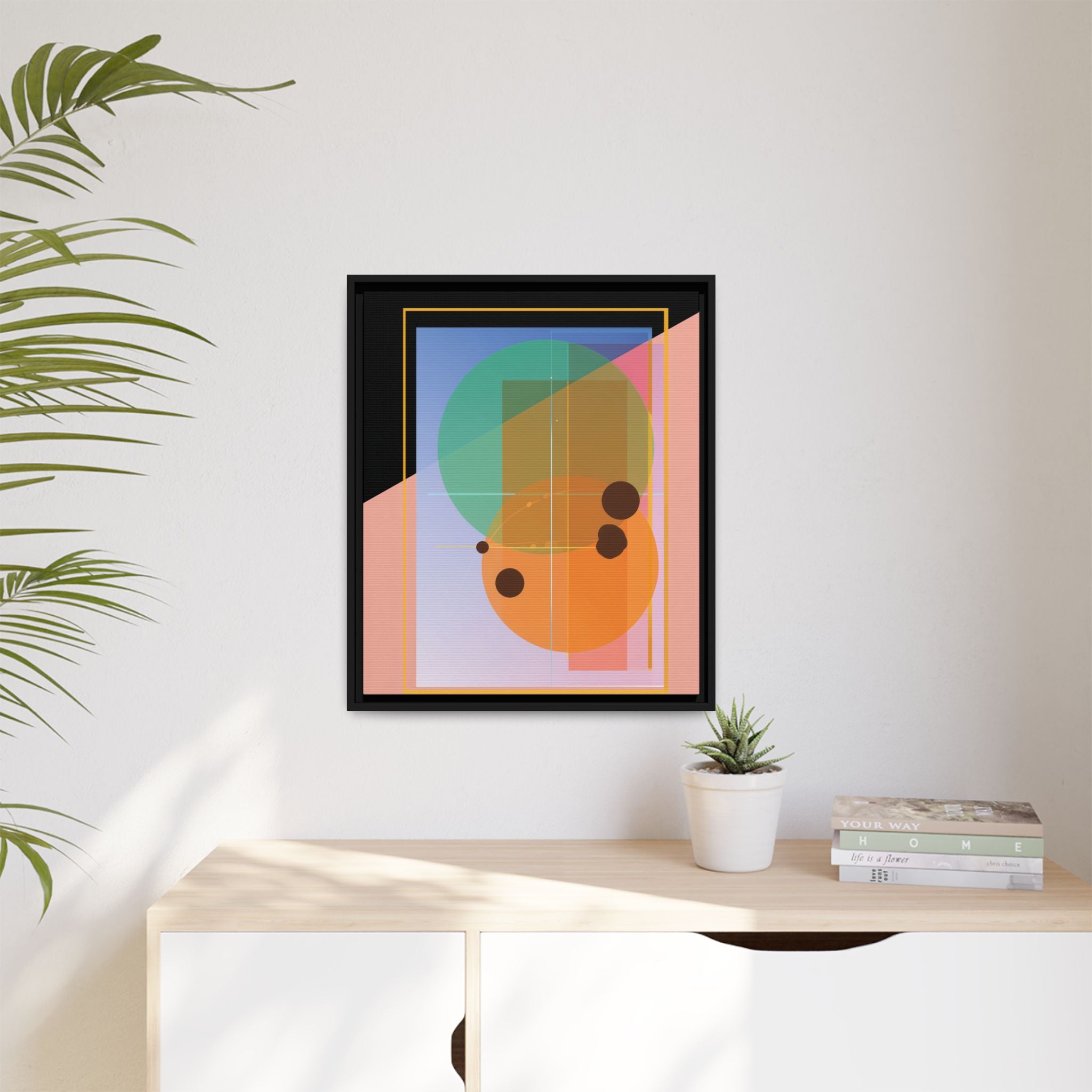 Geometric Harmony: Abstract Composition, Overlapping Shapes, Precision Design   |   Custom Orders Accepted