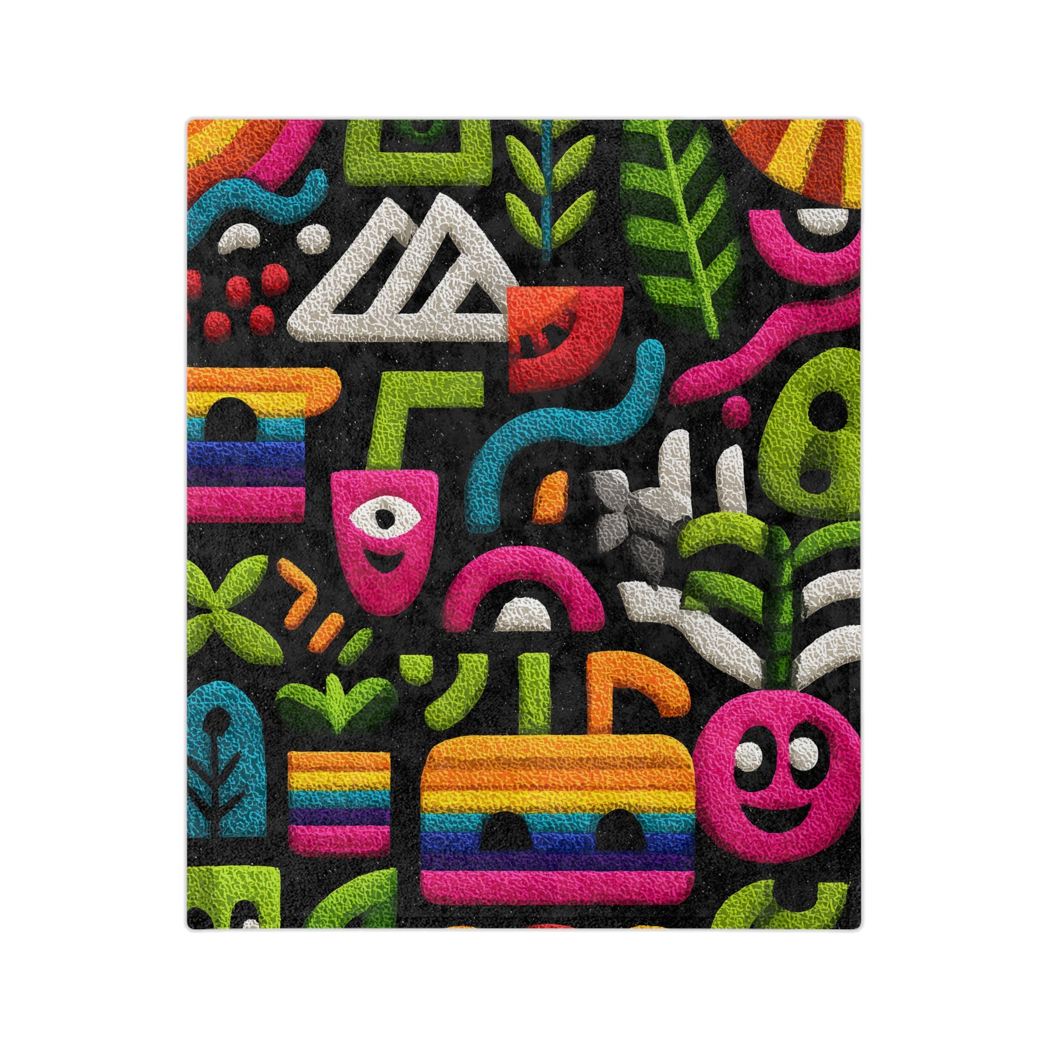 Colorful Microfiber Blanket Doona Cover, Duvet, Quilt - Cozy Decor, Perfect for Gifts, Kids Room, Vibrant Pattern, Fun and Playful Design