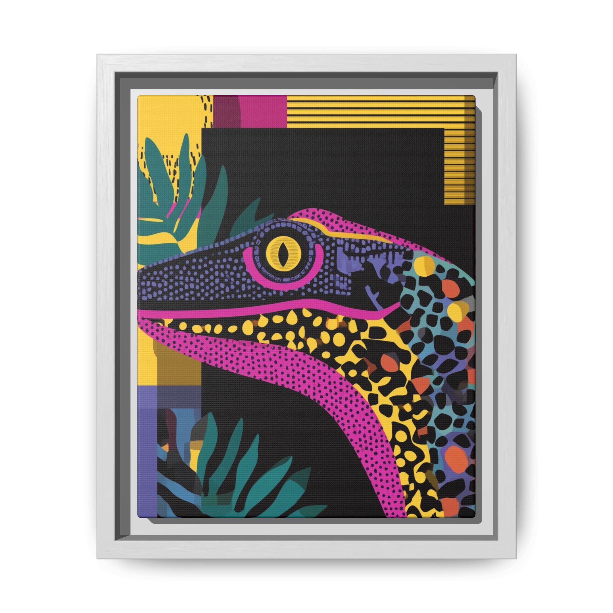 Raptor Kaleidoscope: Pop Art Dinosaur Portrait, Graphic Design Exotic Creature   |  Personalized & Custom Orders Available