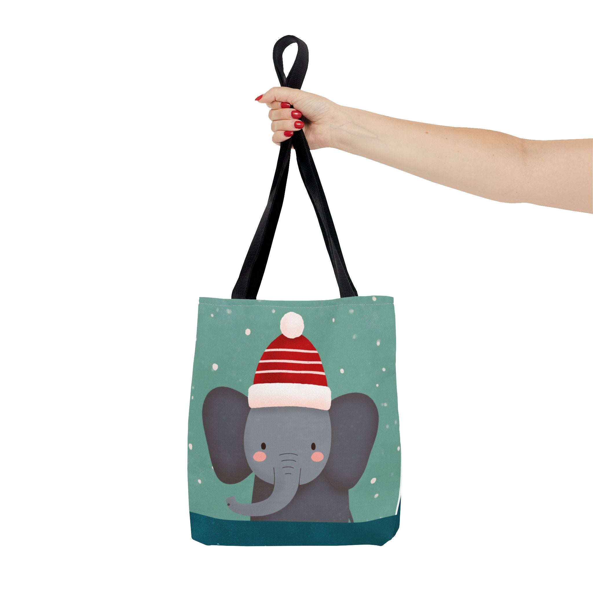 Cute Christmas Elephant Tote Bag (AOP)