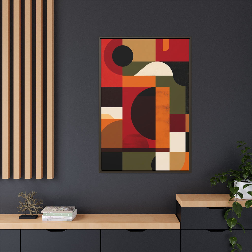 Geometric Convergence: Abstract Bauhaus Design, Constructivist Color Blocks, Architectural Art Composition   |   Custom Orders Accepted