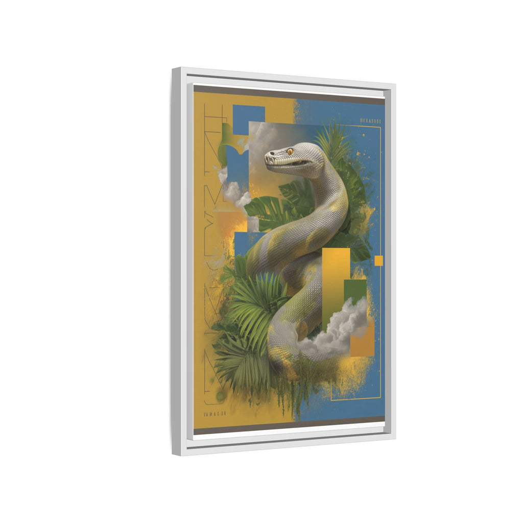 Serpent of Surreal Geometries: Tropical Hyperrealism, Digital Snake Illustration   |    Custom Orders Available