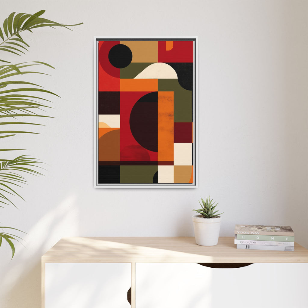 Geometric Convergence: Abstract Bauhaus Design, Constructivist Color Blocks, Architectural Art Composition   |   Custom Orders Accepted