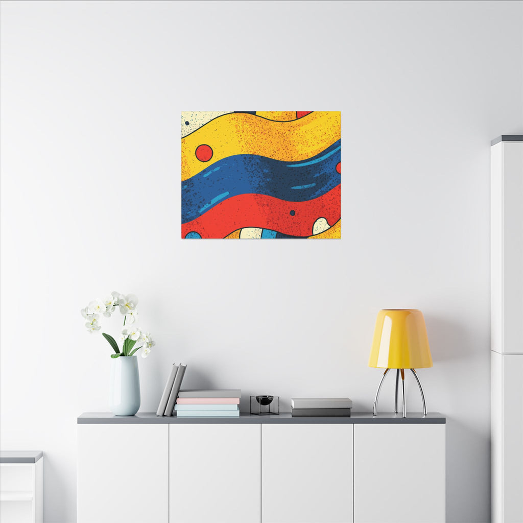 Fluid Dynamics: Retro Abstract Shapes, Mid-Century Modern Motion, Geometric Color Waves   |   Custom Orders Accepted