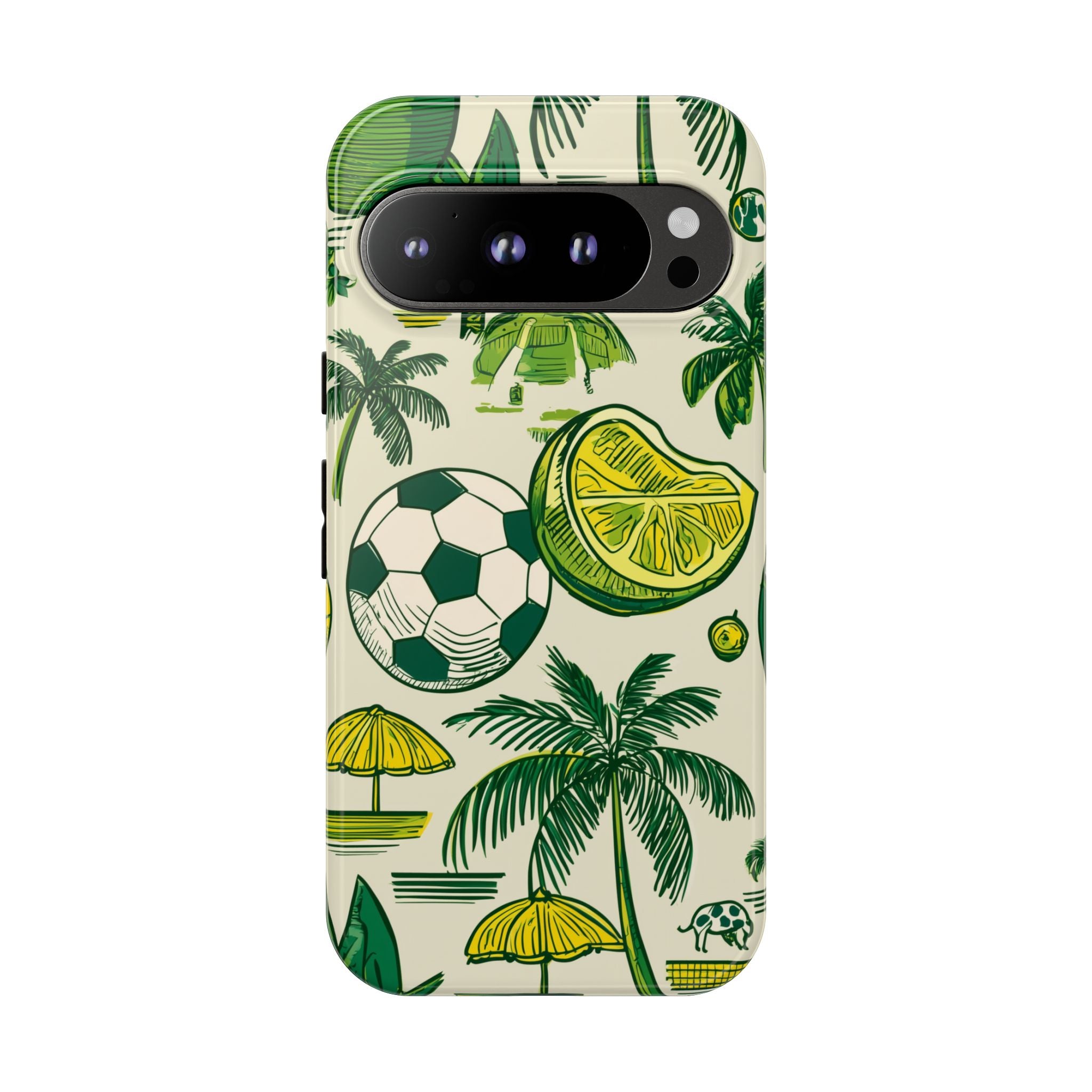 Summer Tough Cases: Sporty Tropical Phone Case, Fun Beach Vibe Phone Accessory, Summer Travel Gift, Colorful Phone Cover, Casual Style Tech