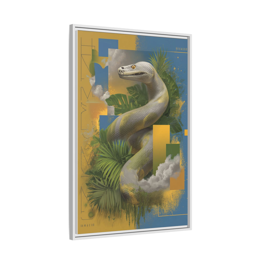 Serpent of Surreal Geometries: Tropical Hyperrealism, Digital Snake Illustration   |    Custom Orders Available