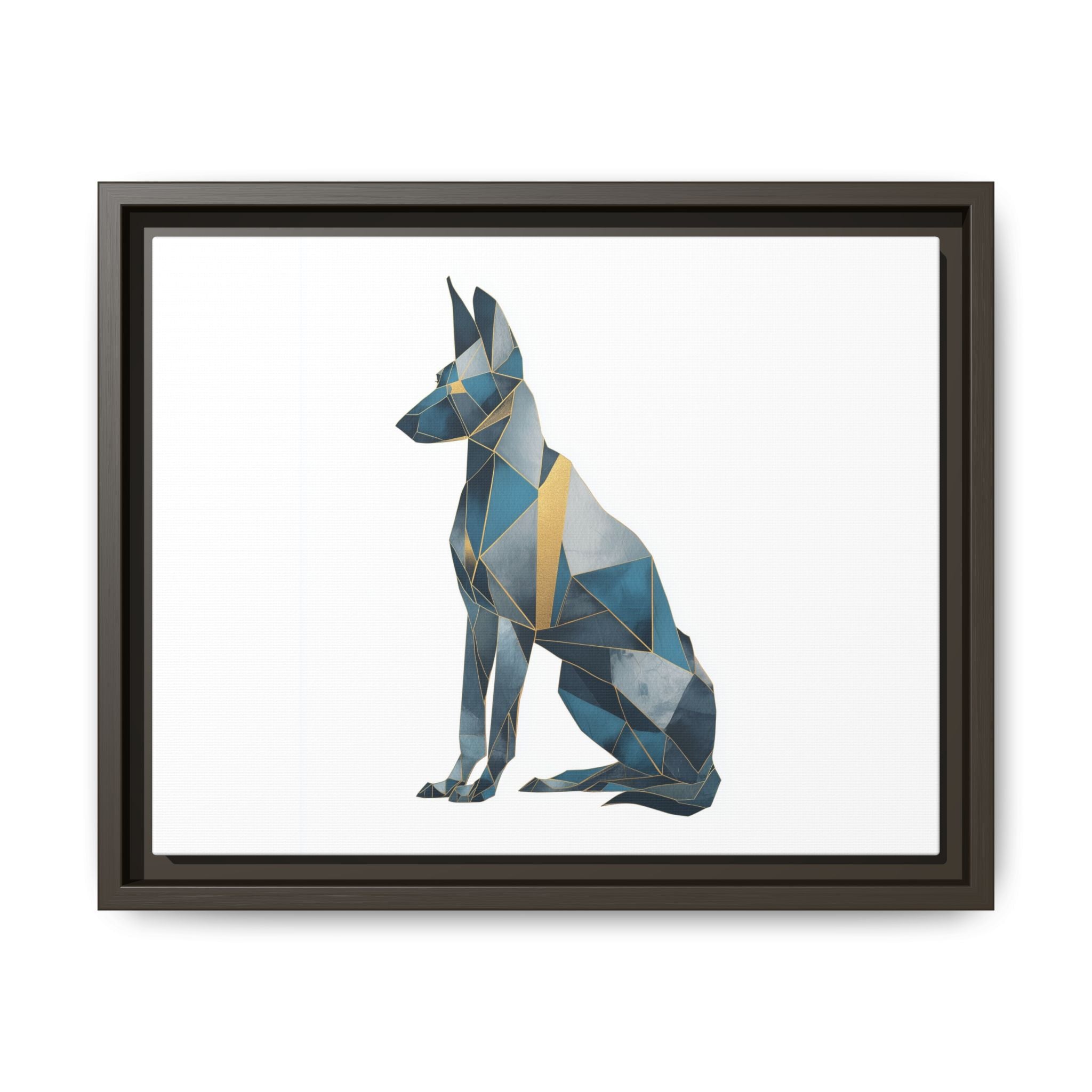 Geometric Canine Mosaic: Fractured Blue Shepherd, Modern Polygonal Art   |  Personalized & Custom Orders Available