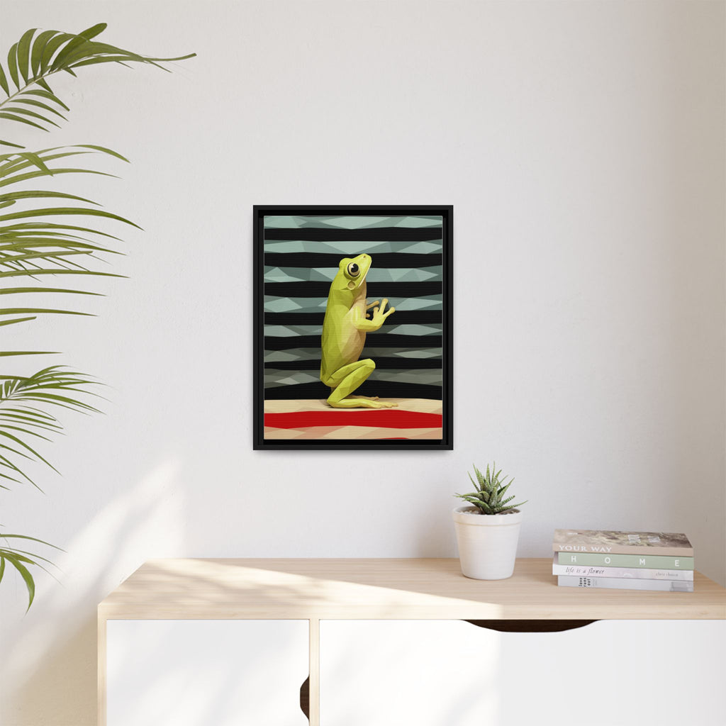 Geometric Frog Ascendant: Low-Poly Digital Amphibian, Architectural Nature Art   |    Custom Orders Available