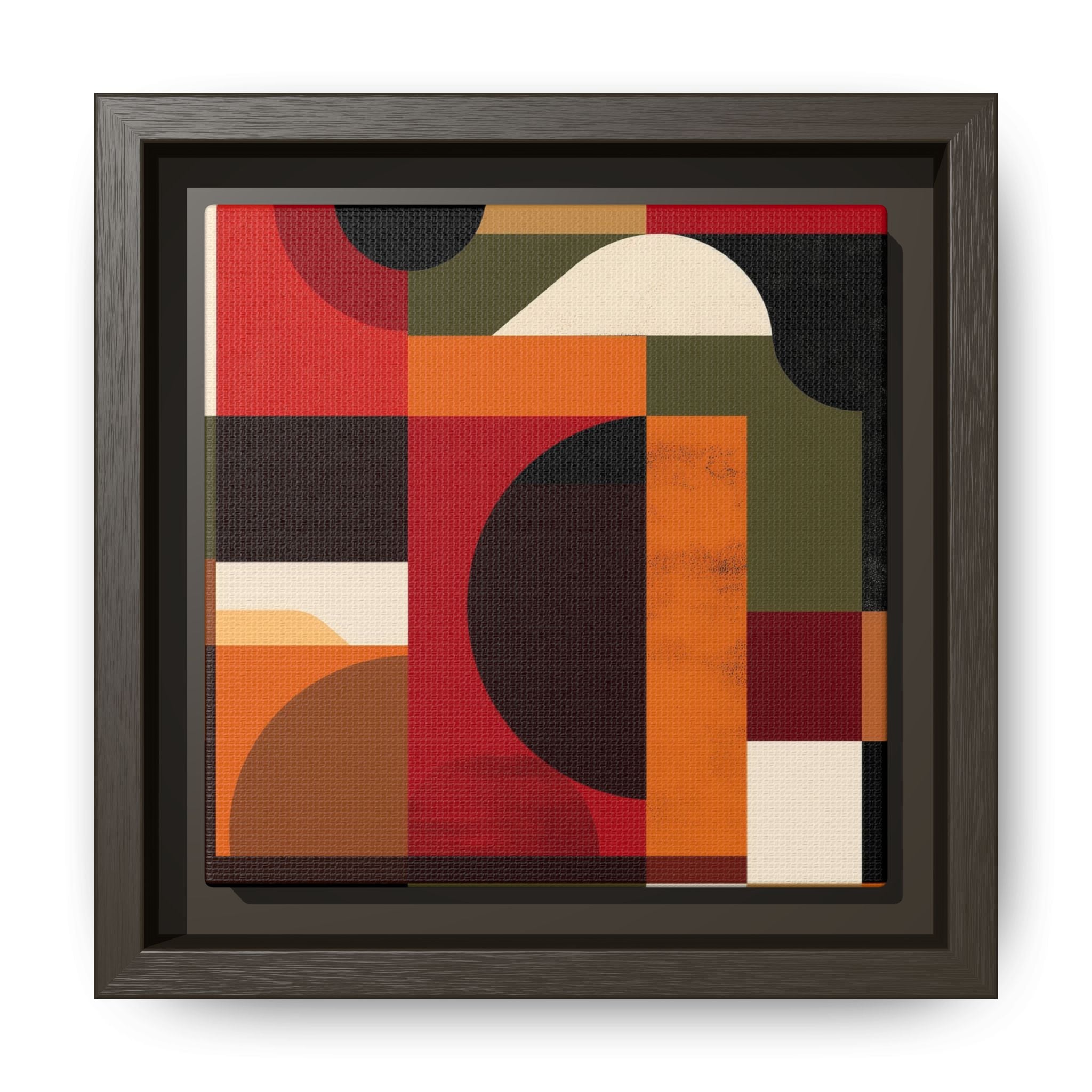 Geometric Convergence: Abstract Bauhaus Design, Constructivist Color Blocks, Architectural Art Composition   |   Custom Orders Accepted