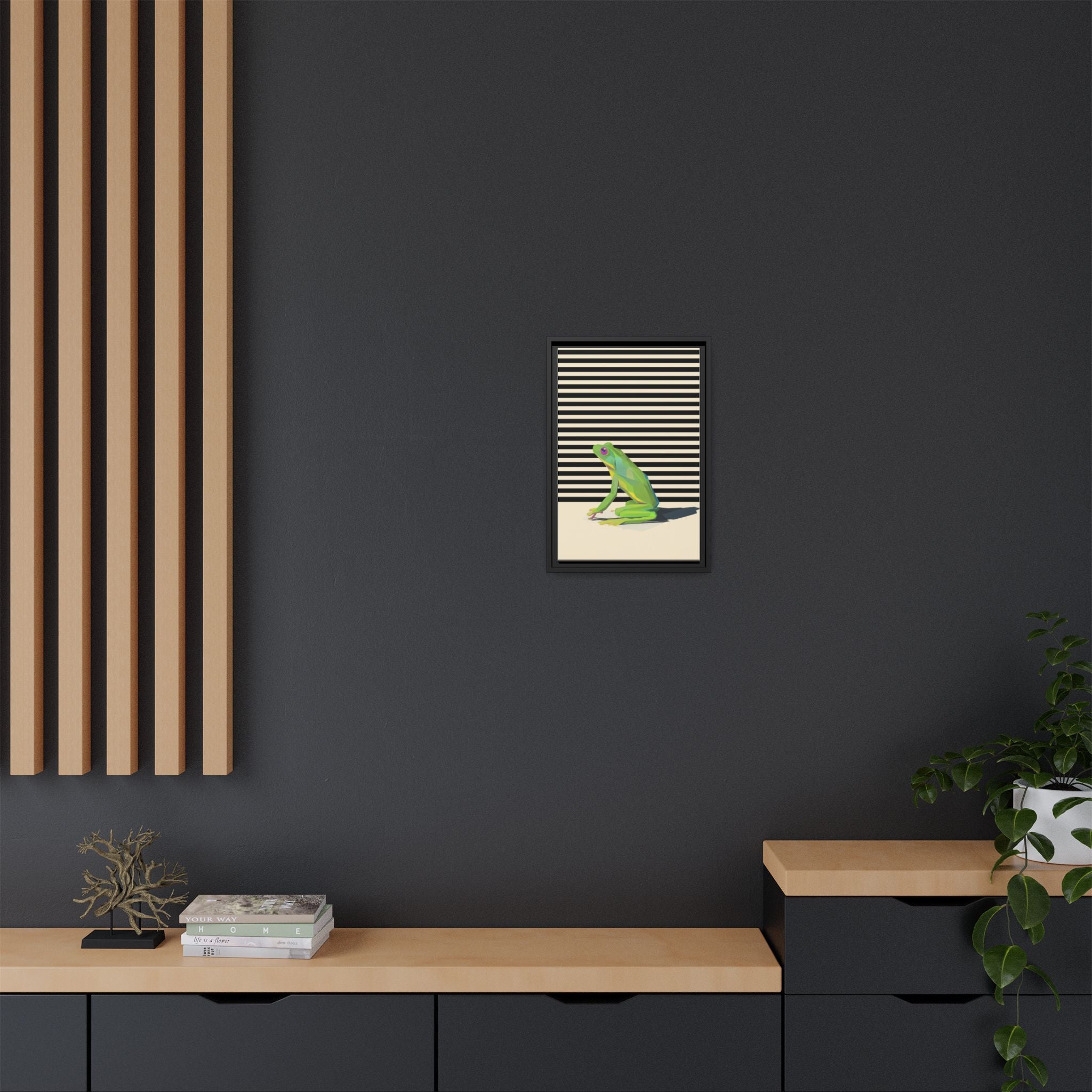 Geometric Frog Persona: Modern Wildlife Illustration, Vibrant Graphic Design   |  Personalized & Custom Orders Available