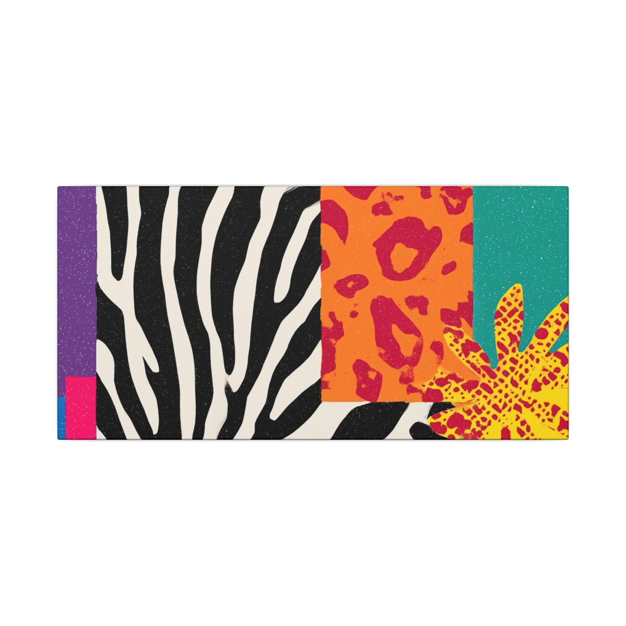 Copy of Pop Geometry: Zebra Leopard Fusion, Geometric Color Block, Modern Abstract Design   |   Custom Orders Accepted