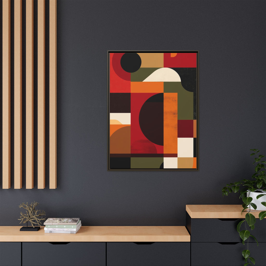 Geometric Convergence: Abstract Bauhaus Design, Constructivist Color Blocks, Architectural Art Composition   |   Custom Orders Accepted