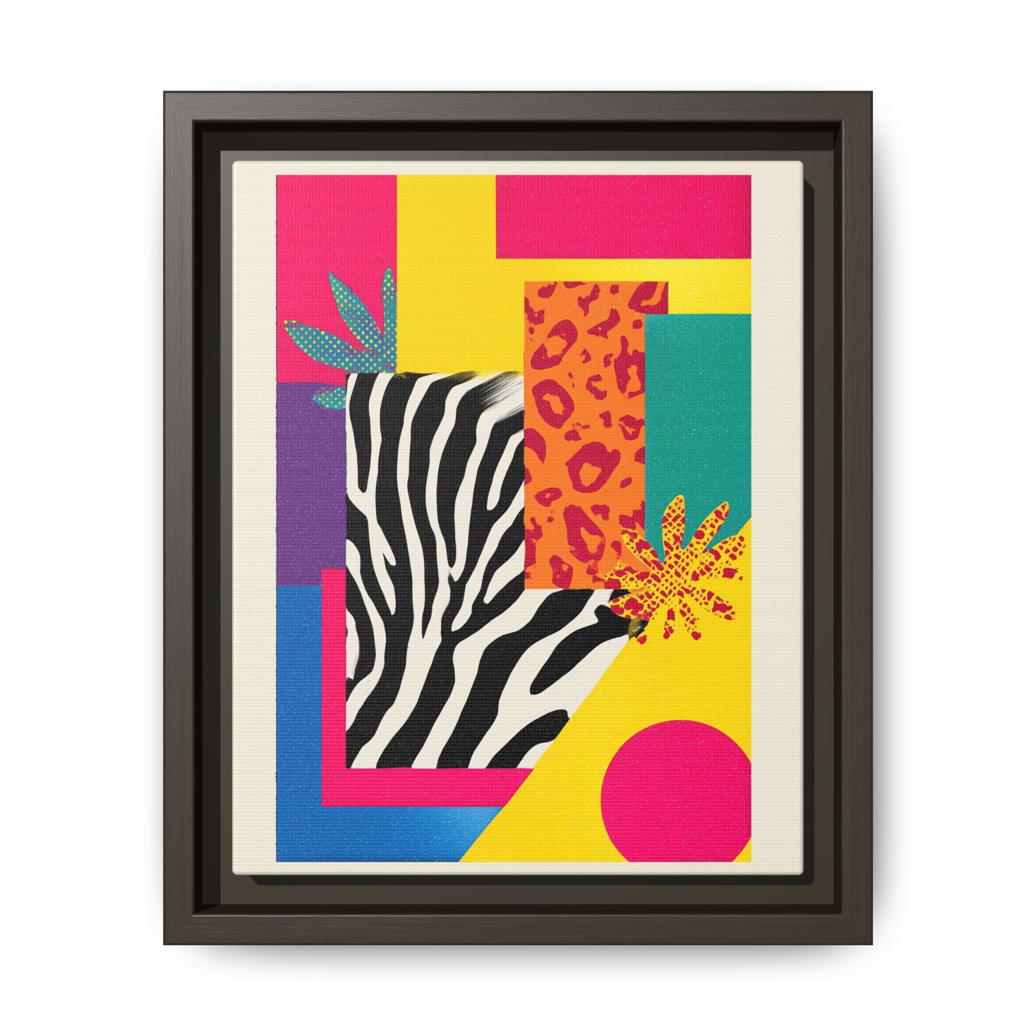 Zebra Stripes & Leopard Spots: 80s Pop Art Design, Memphis Style Graphic, Geometric Color Block Pattern   |   Custom Orders Accepted