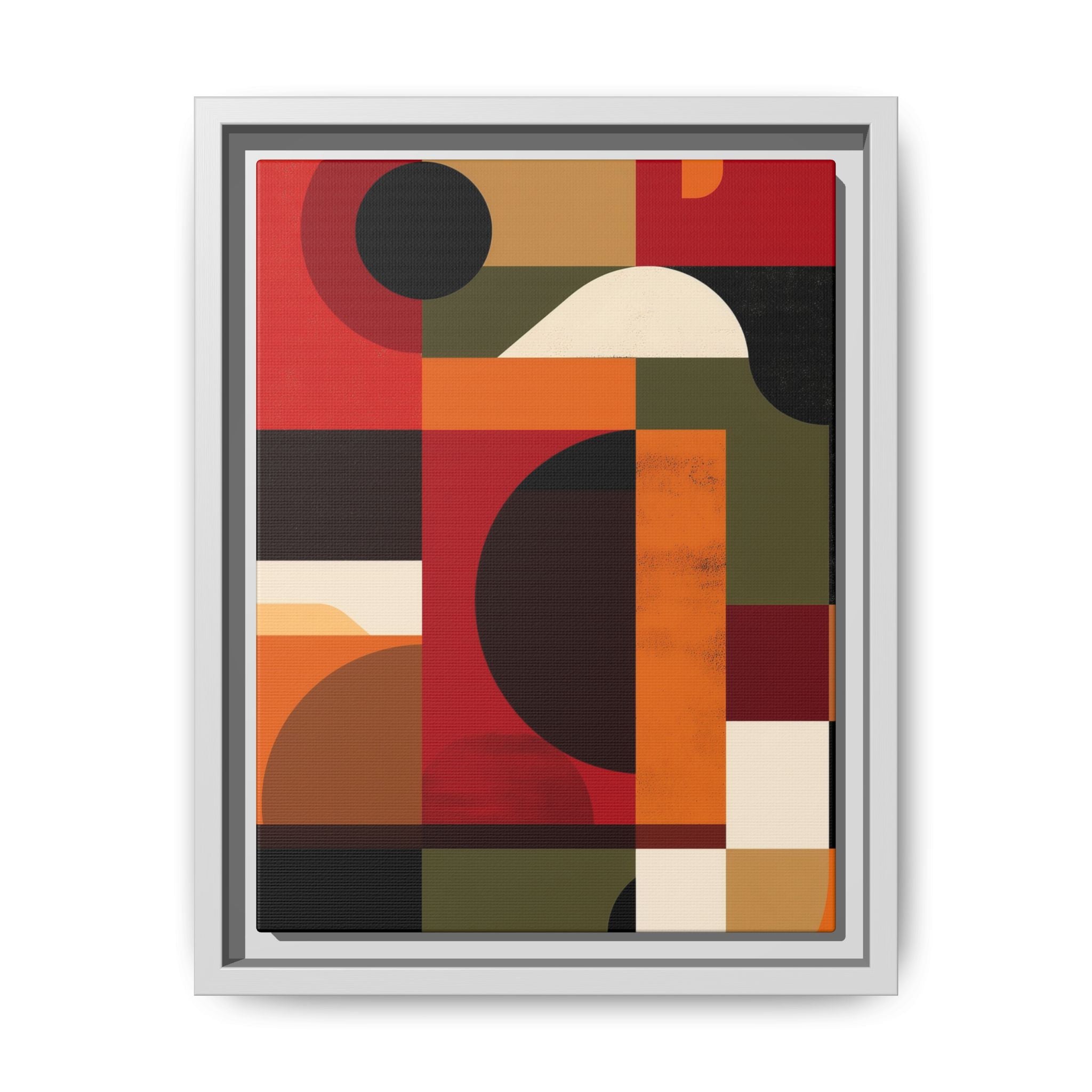 Geometric Convergence: Abstract Bauhaus Design, Constructivist Color Blocks, Architectural Art Composition   |   Custom Orders Accepted