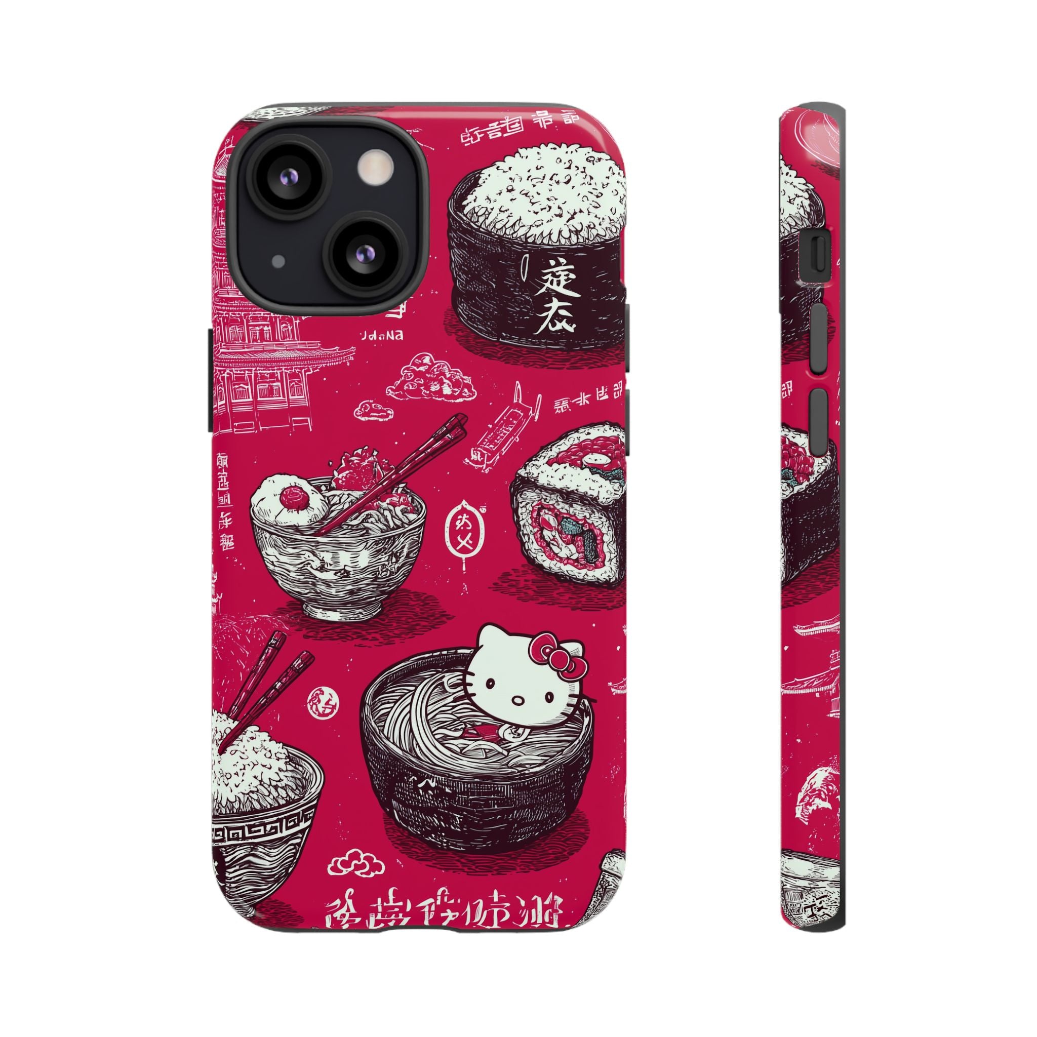 Japanese Kitty Vibrant Phone Case - Tough Case | Funky, Colorful, Unique Design for Personalization, Gift, Accessory, Protection, Trendy