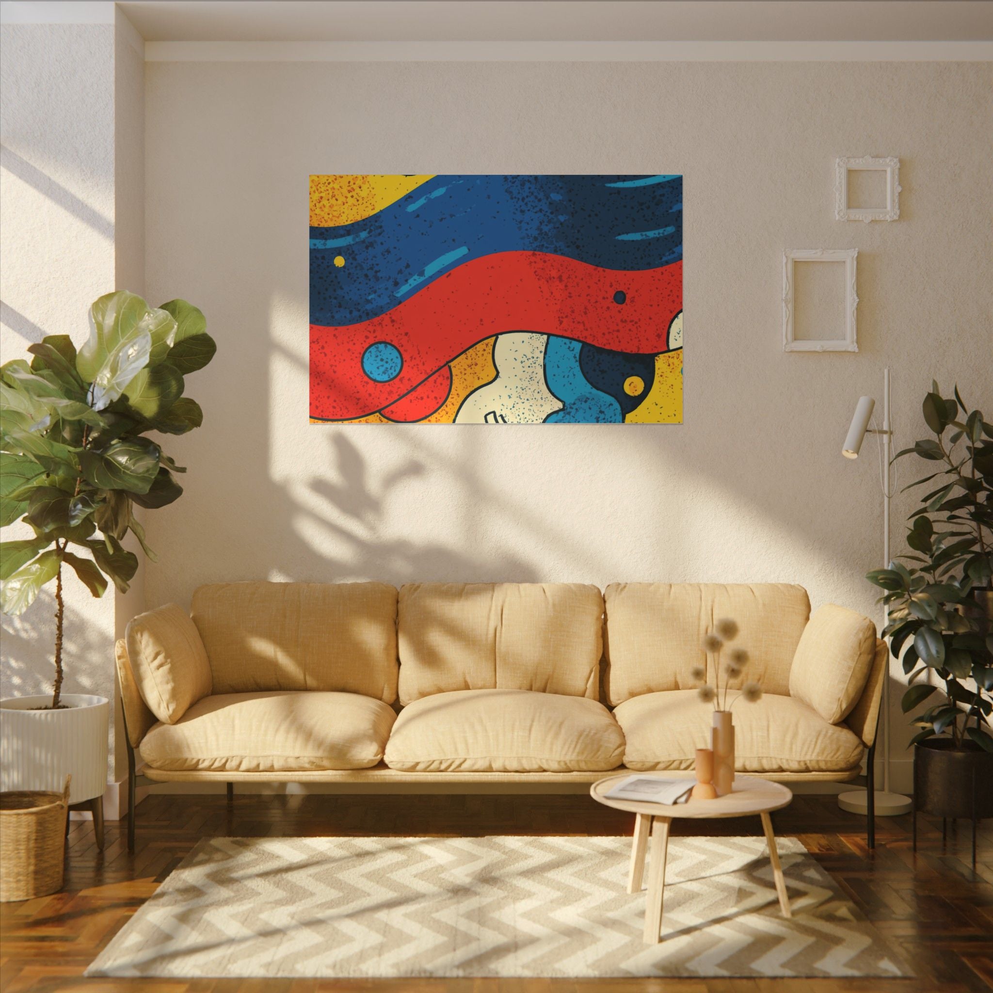 Fluid Dynamics: Retro Abstract Shapes, Mid-Century Modern Motion, Geometric Color Waves   |   Custom Orders Accepted