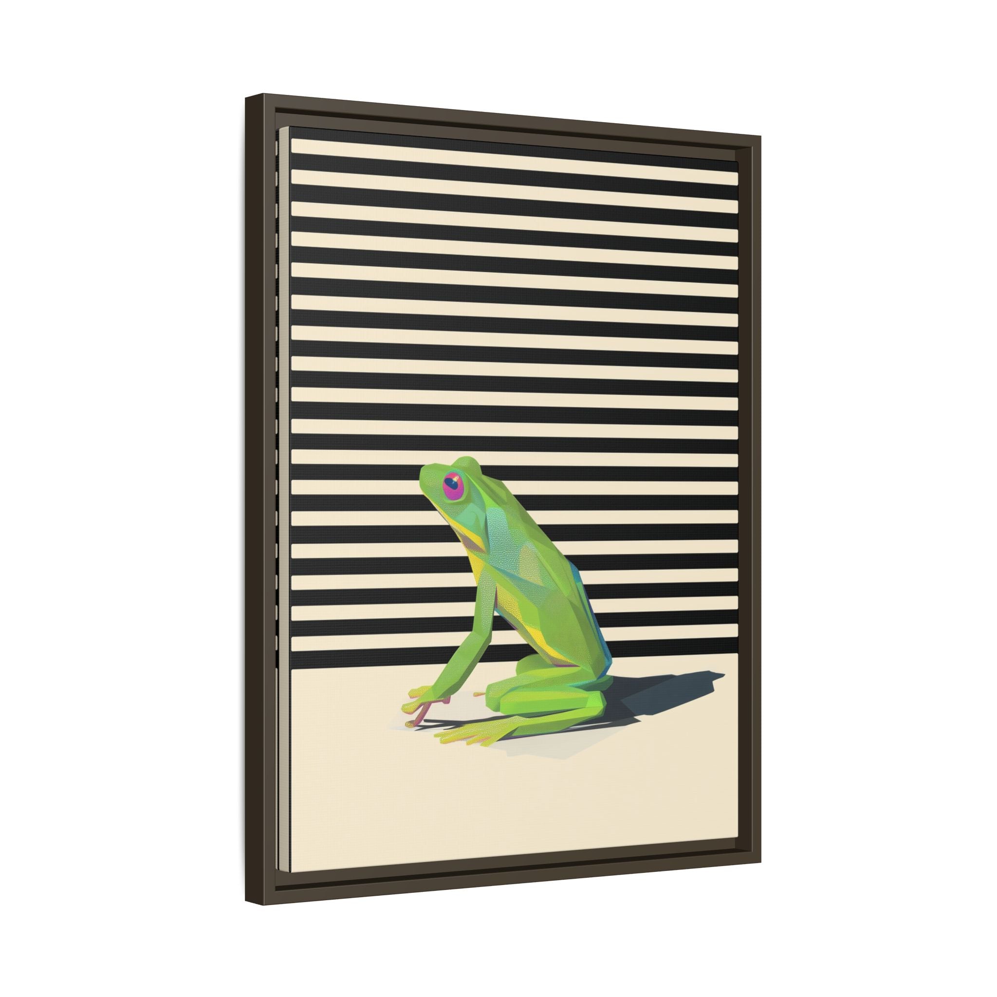 Geometric Frog Persona: Modern Wildlife Illustration, Vibrant Graphic Design   |  Personalized & Custom Orders Available
