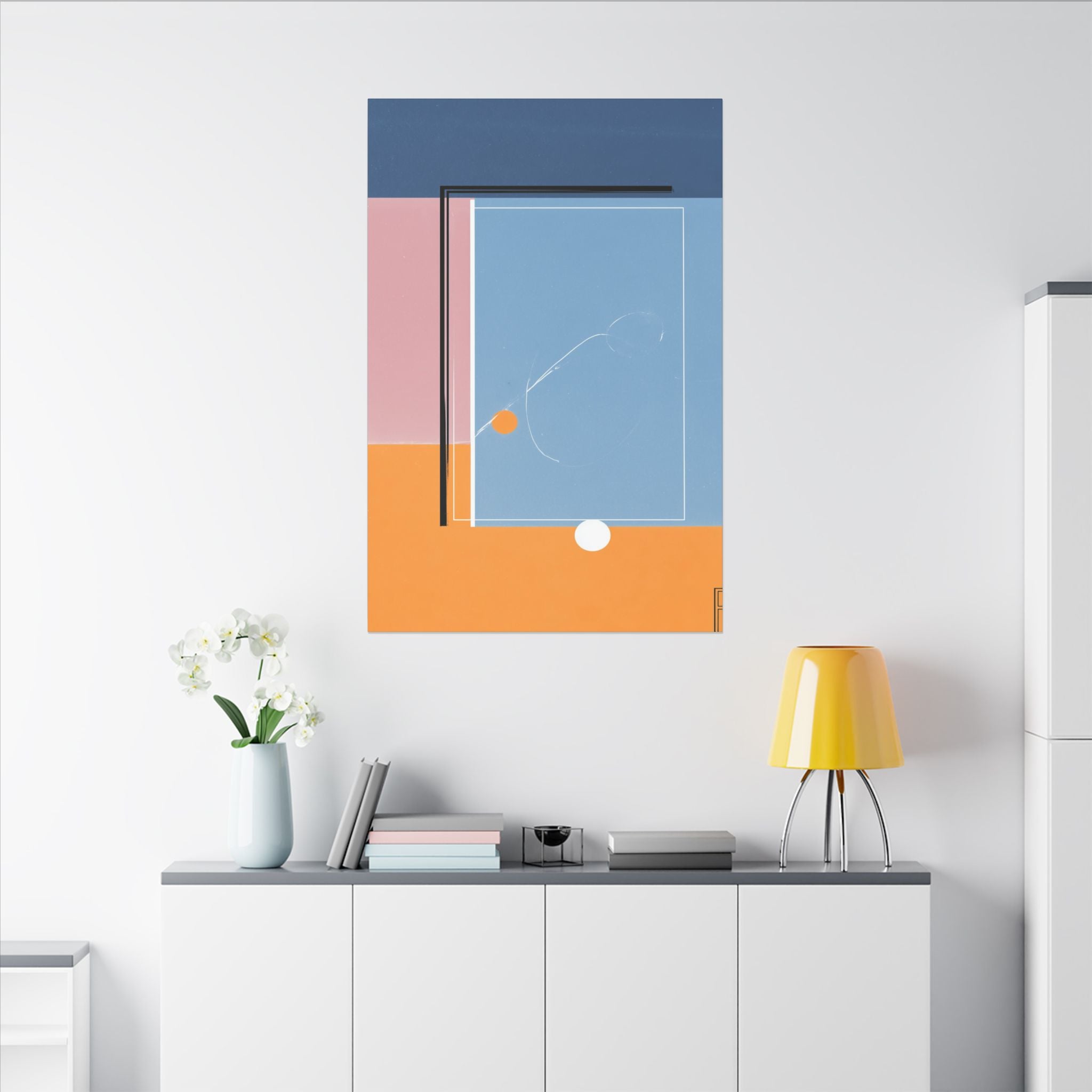 Geometric Harmony: Abstract Minimalist Composition, Modernist Color Fields, Constructivist Design Principles   |   Custom Orders Accepted