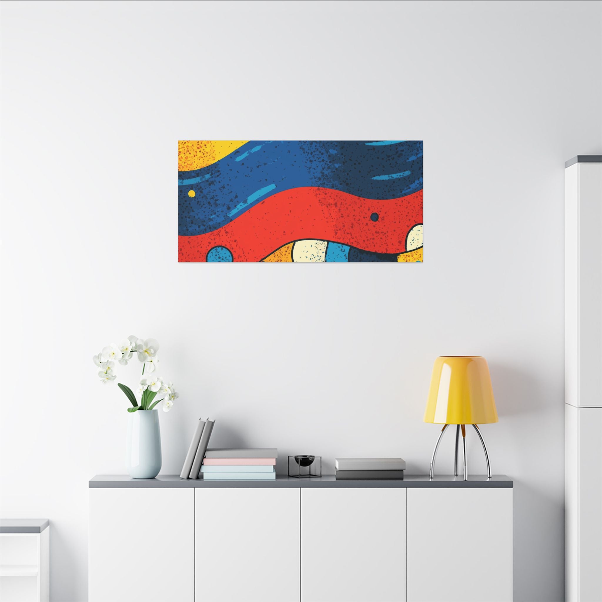 Fluid Dynamics: Retro Abstract Shapes, Mid-Century Modern Motion, Geometric Color Waves   |   Custom Orders Accepted