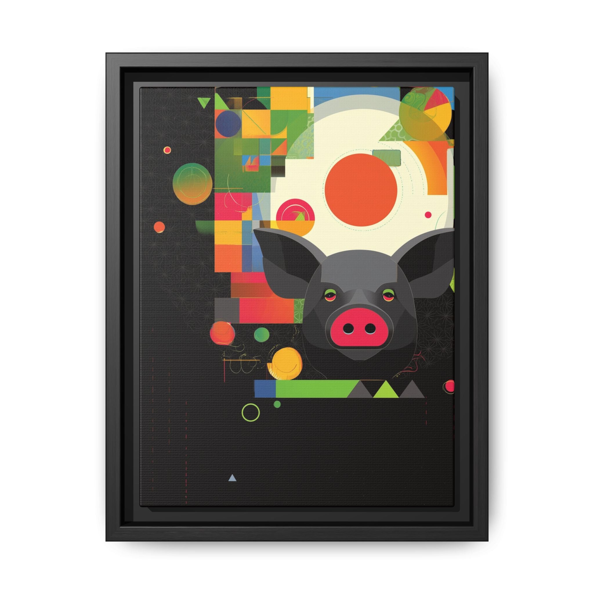 Prismatic Porcine: Geometric Digital Art, Cubist Pop Pig Portrait   |  Personalized & Custom Orders Available