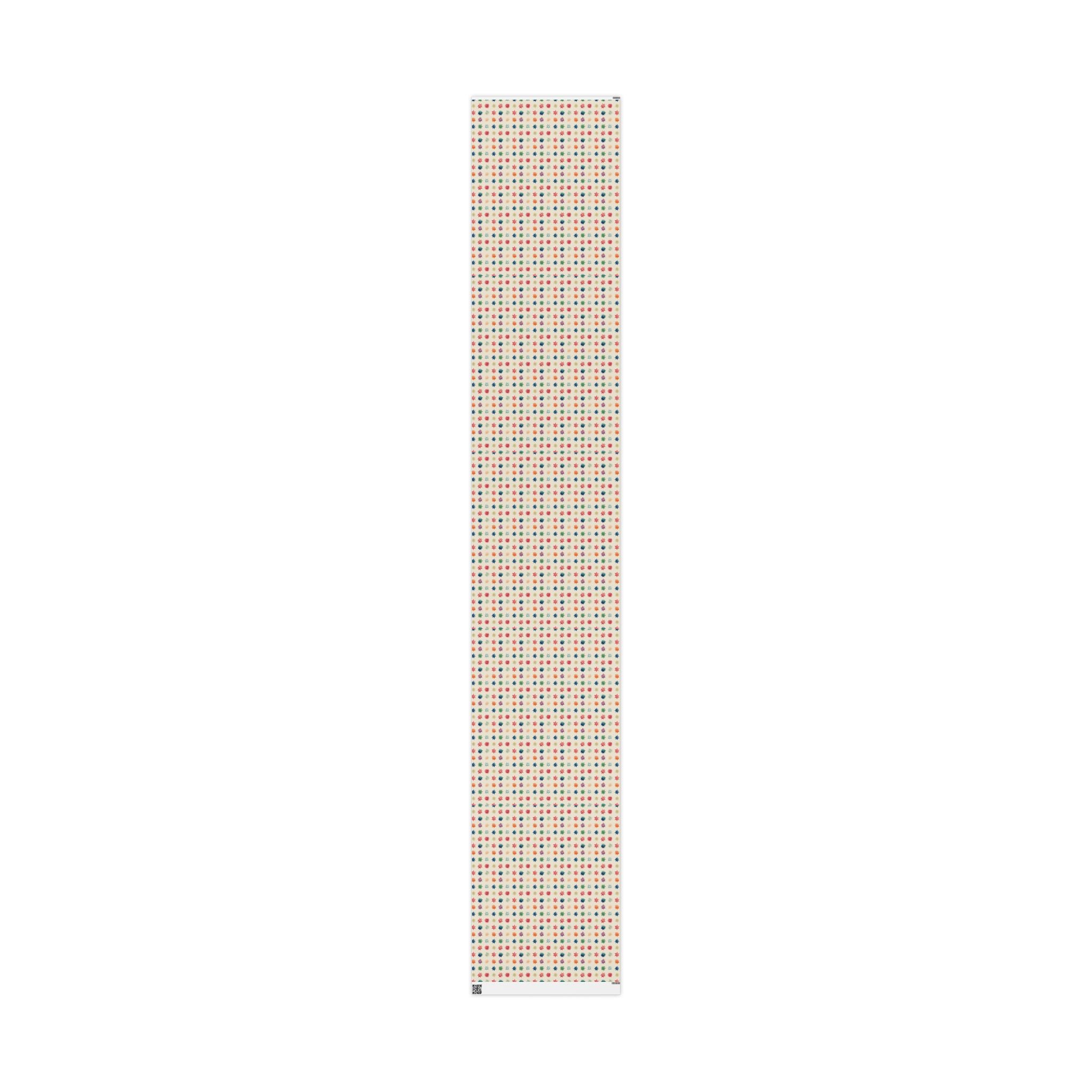 Wrapping Paper Roll — Colorful Watercolor Poinsettia Gift Wrap