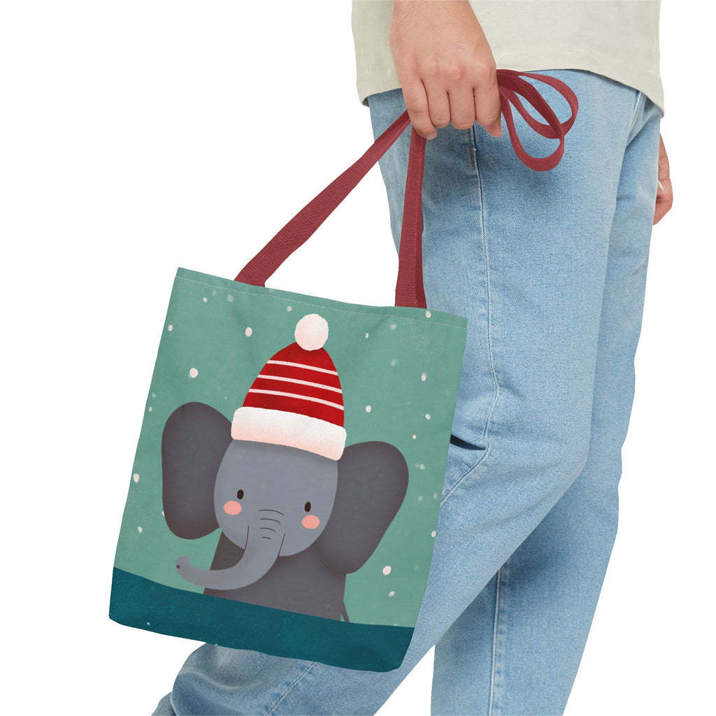 Cute Christmas Elephant Tote Bag (AOP)