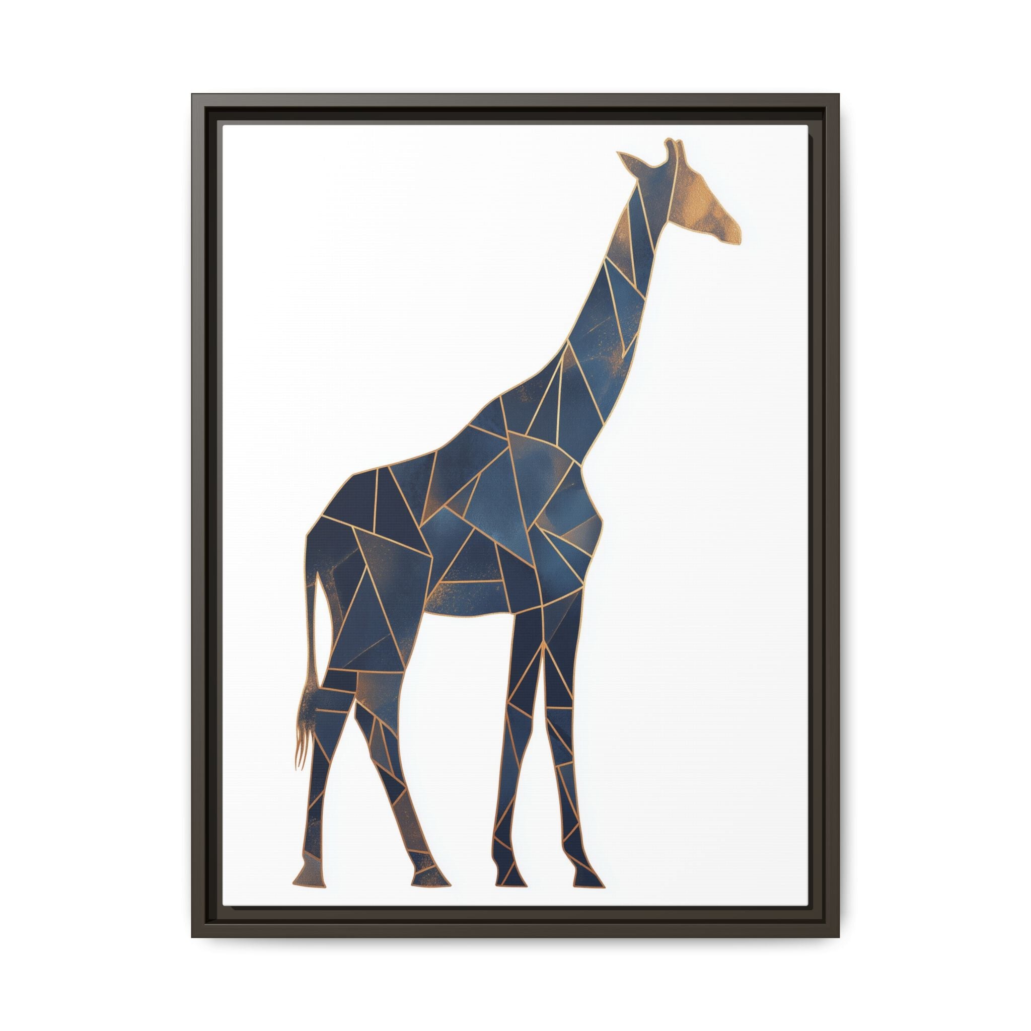 Fragmented Giraffe: Geometric Mosaic Art, Contemporary Blue Silhouette   |  Personalized & Custom Orders Available