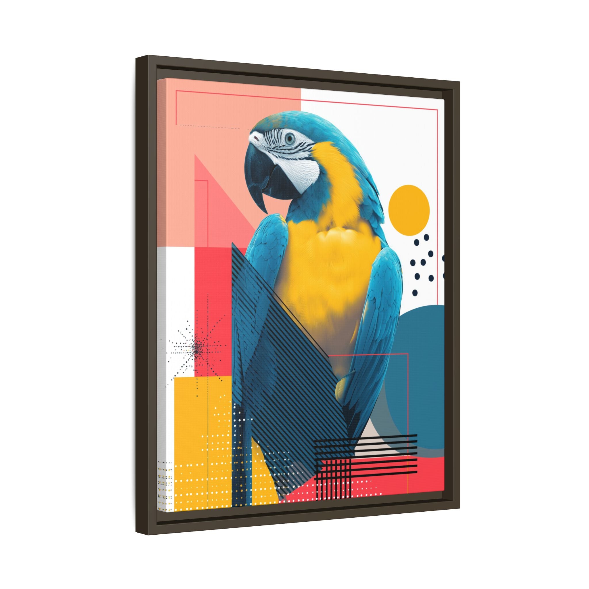 Macaw in Geometry: Vibrant Wildlife Digital Art, Modernist Design Fusion   |    Custom Orders Available