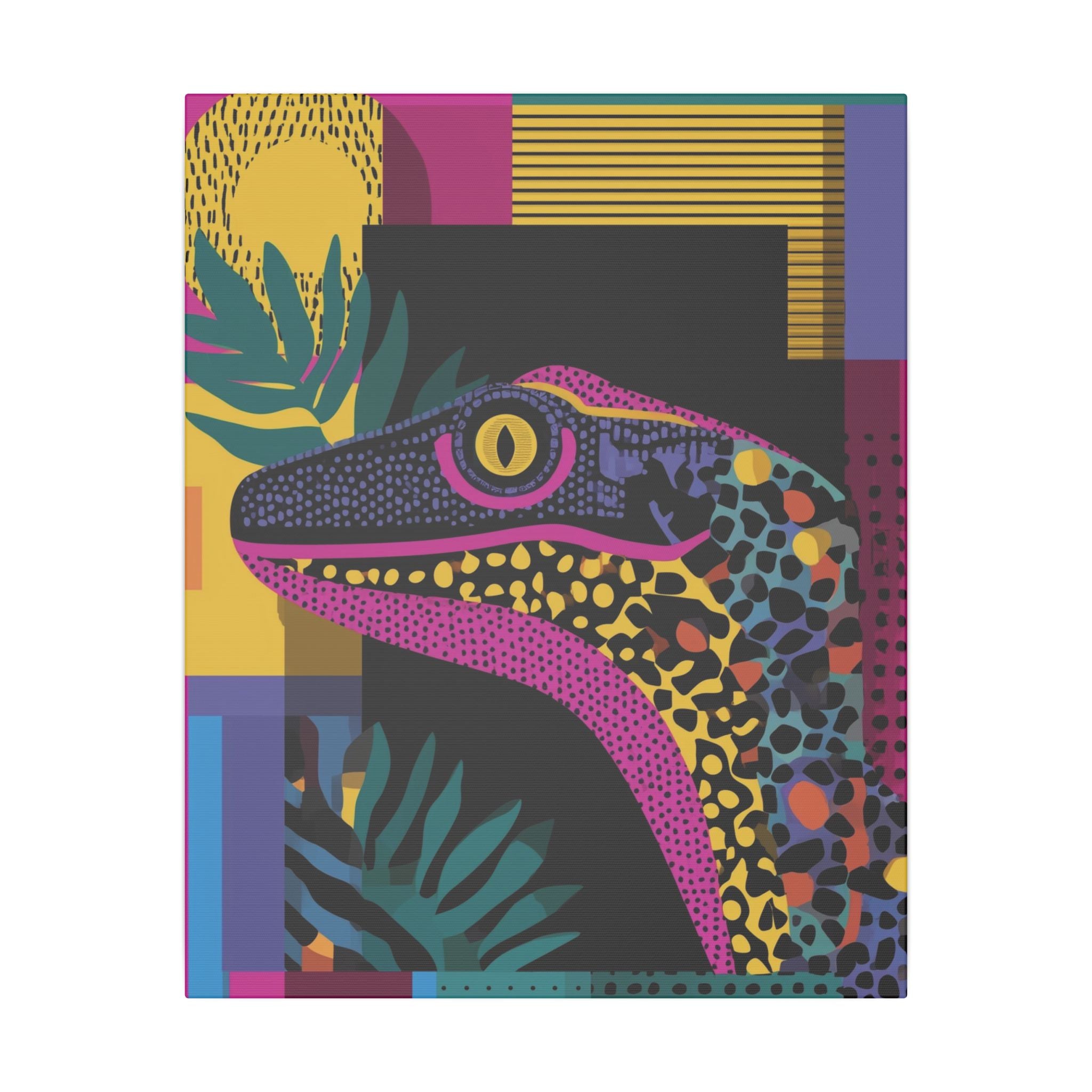 Geometric Reptile Fusion: Pop Art Lizard, Mosaic Textures, Vibrant Color Blocks   |  Personalized & Custom Orders Available