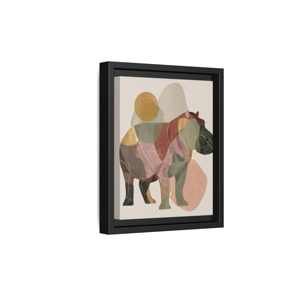 Geometric Hippo: Abstract Animal Art, Modern Watercolor Shapes   |  Personalized & Custom Orders Available