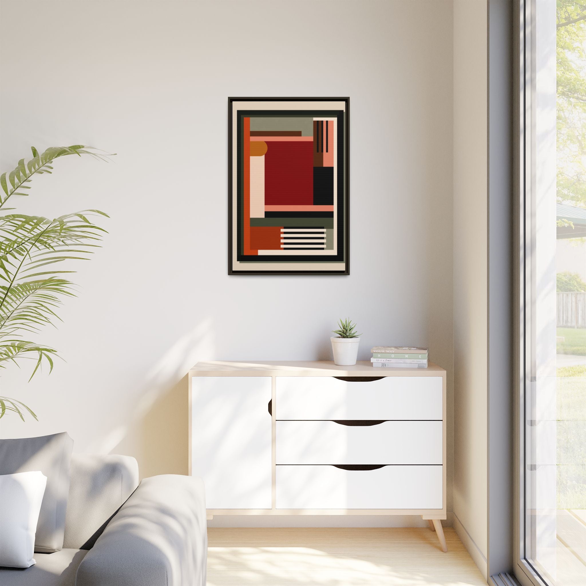 Architectural Geometries: Modern Abstract Composition, Bauhaus-Inspired Design, Geometric Color Blocking   |   Custom Orders Accepted