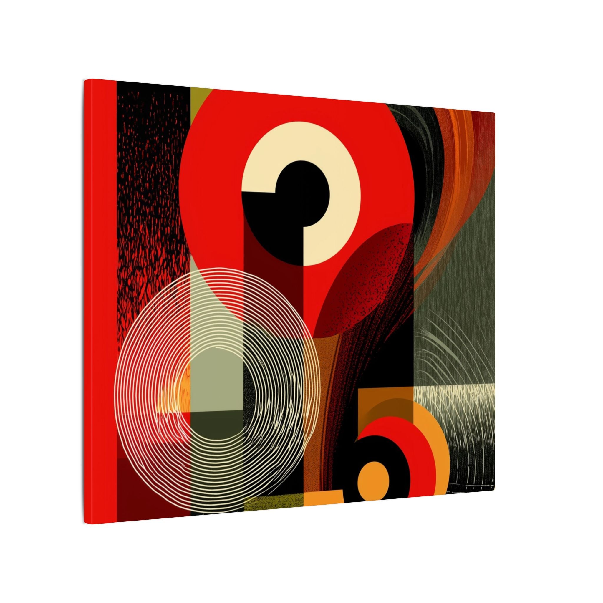 Geometric Convergence: Mid-Century Modern Abstract, Constructivist Design Principles, Bold Chromatic Composition   |   Custom Orders