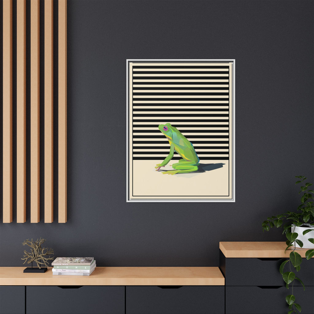 Geometric Frog Persona: Modern Wildlife Illustration, Vibrant Graphic Design   |  Personalized & Custom Orders Available