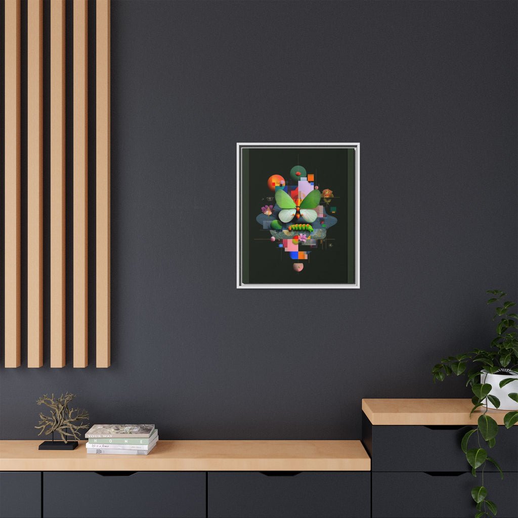 Metamorphosis Geometry Framed Print : Digital Nature Synthesis, Butterfly Abstraction   |  Personalized & Custom Orders Available