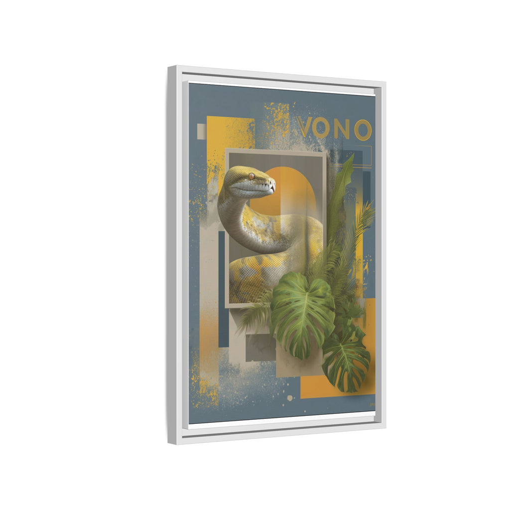 Serpent of Geometric Dimensions: Tropical Vono Design, Abstract Wildlife Art   |  Personalized & Custom Orders Available