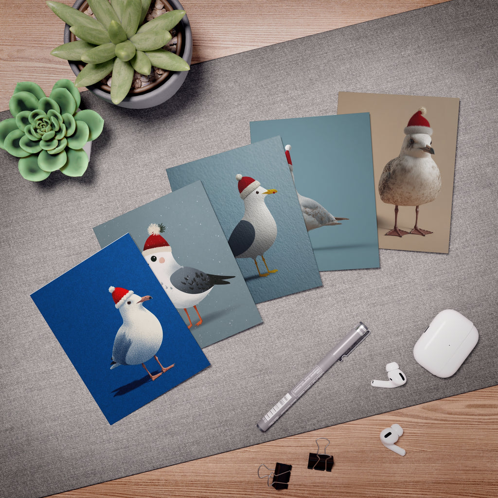 Cute Seagull Bird Greeting Cards for All Occasions, Holiday Card Set, Birthday Wishes, Thank You Notes, Kids Greeting Cards, Animal Love