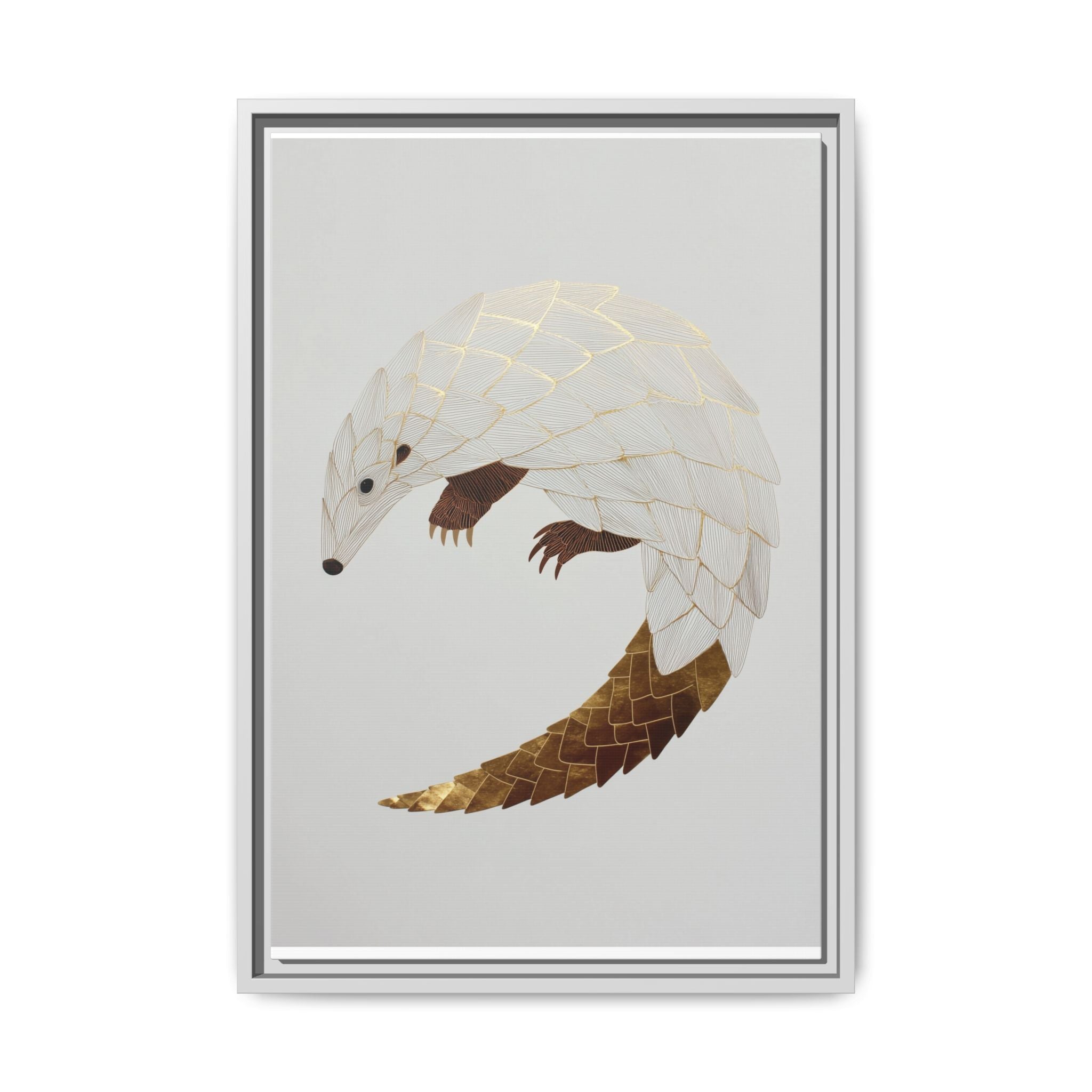 Geometric Hedgehog: Minimalist Wildlife Illustration, Layered Metallic Geometric Art   |    Custom Orders Available