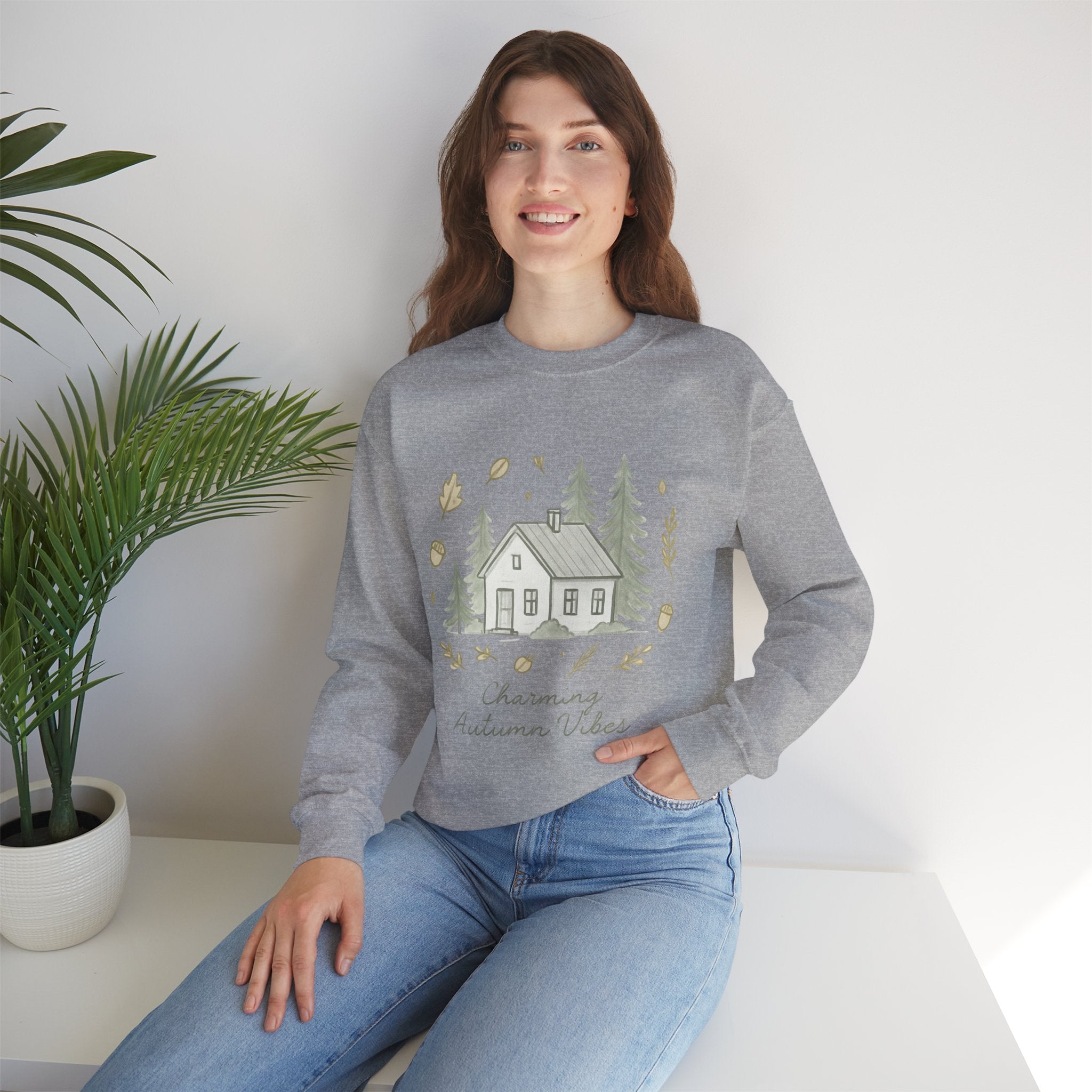 Autumn Cabin Vibes Sweatshirt - Forest Scene, 5 colours