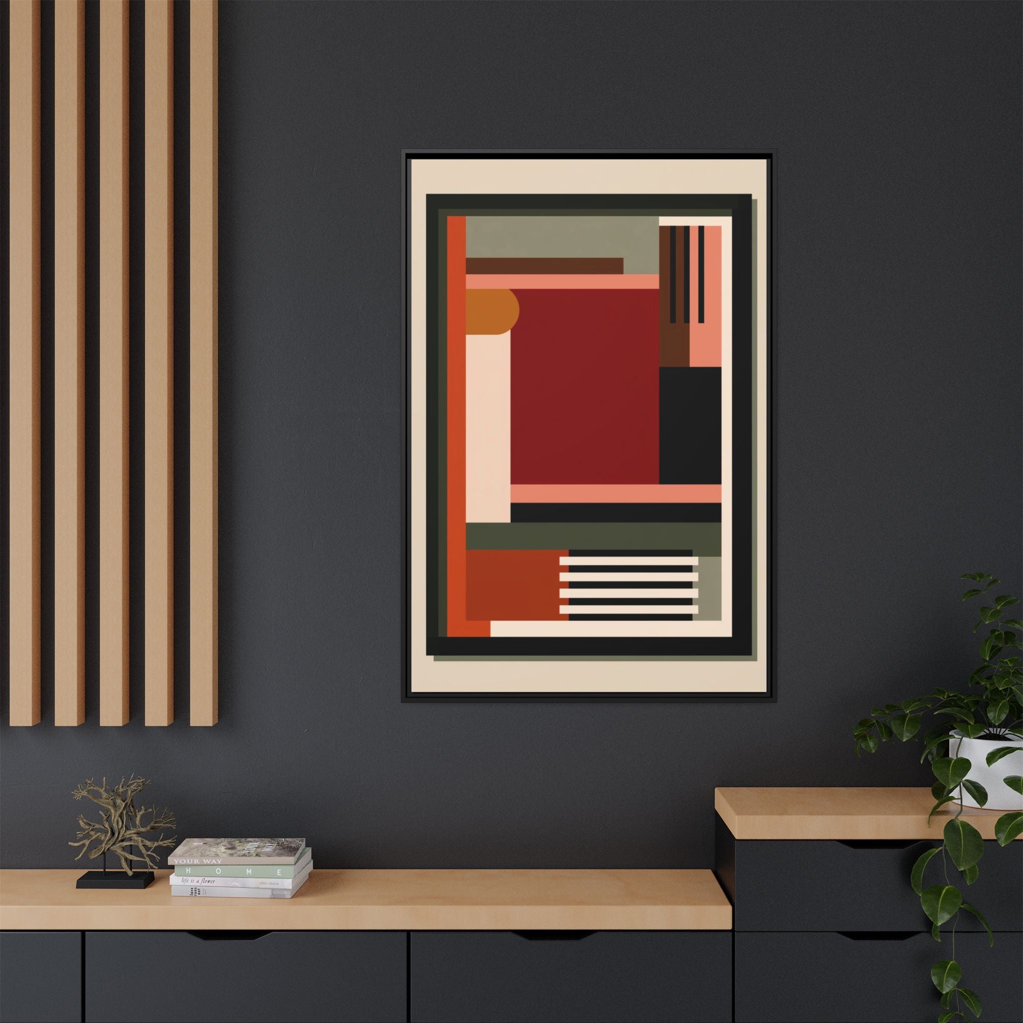 Architectural Geometries: Modern Abstract Composition, Bauhaus-Inspired Design, Geometric Color Blocking   |   Custom Orders Accepted