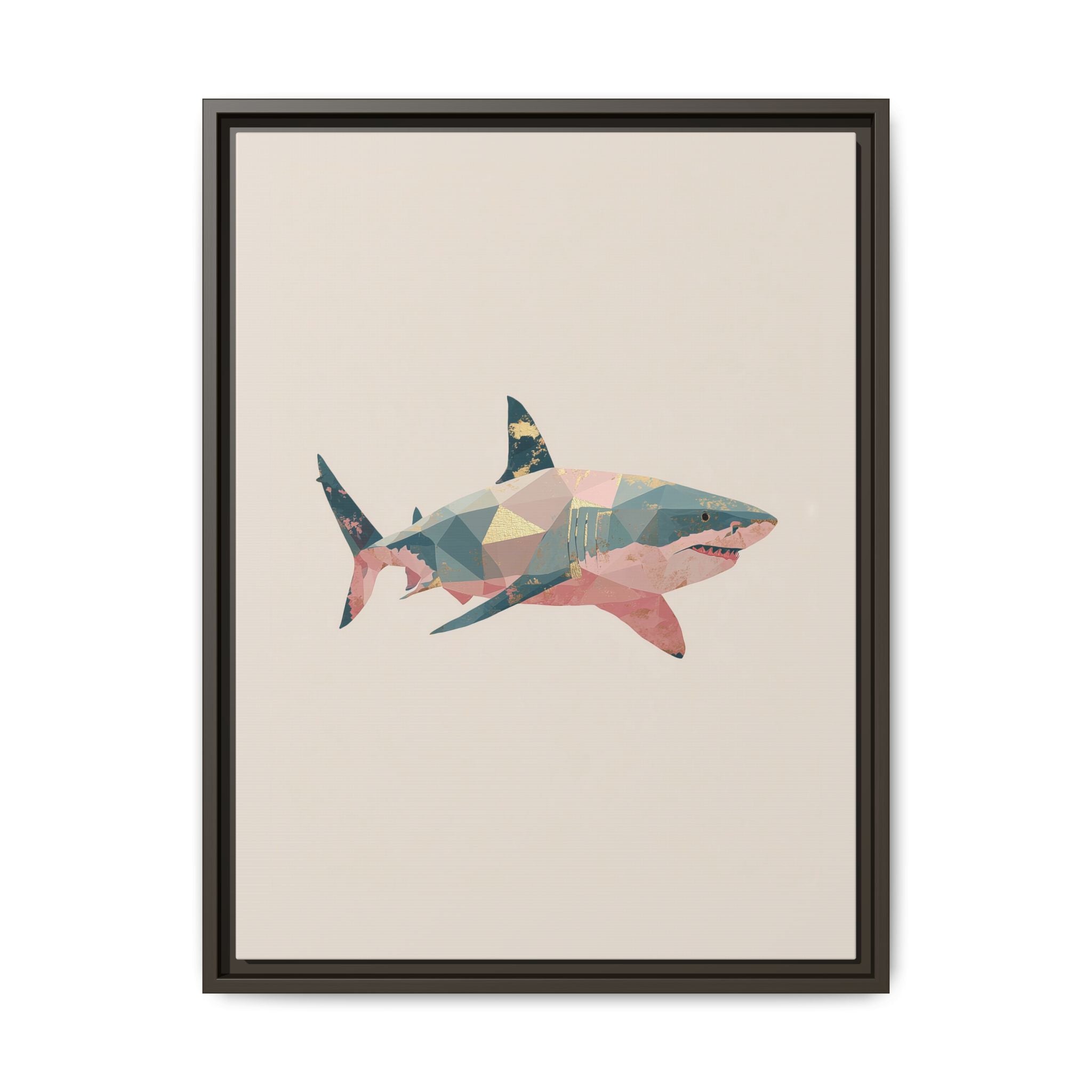 Geometric Shark Spectrum: Polygonal Marine Predator, Abstract Metallic Design   |  Personalized & Custom Orders Available