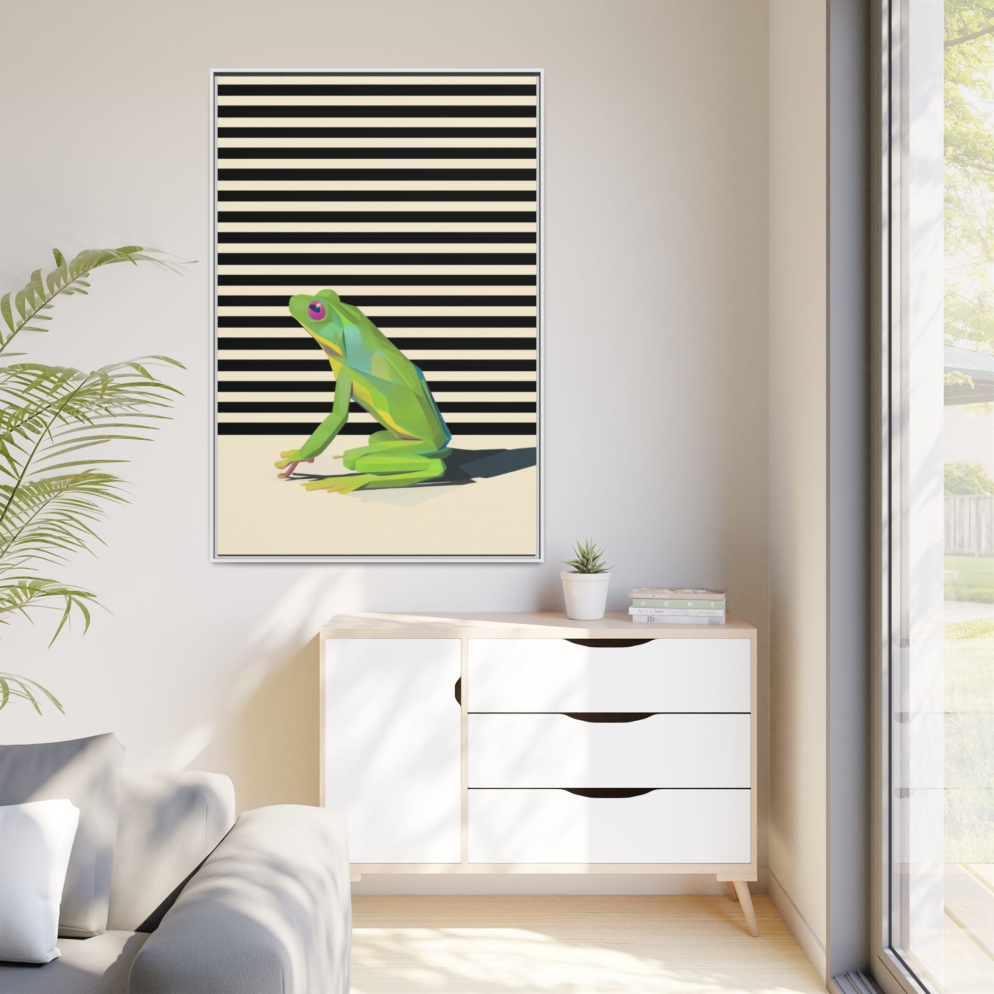 Geometric Amphibian: Stylized Frog Design, Modern Minimalist Art Print   |    Custom Orders Available
