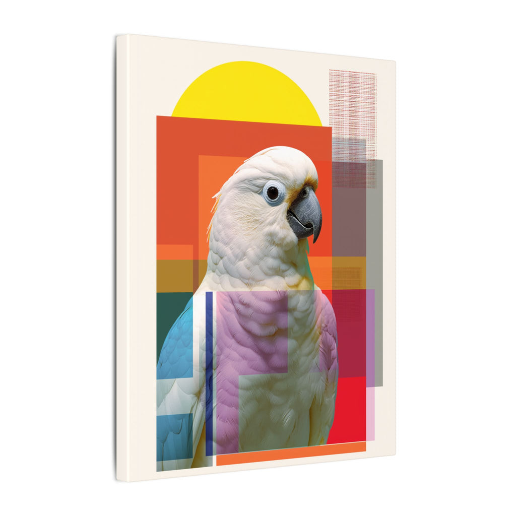 Geometric Cockatoo: Bold Abstract Wildlife Art, Contemporary Avian Print   |    Custom Orders Available