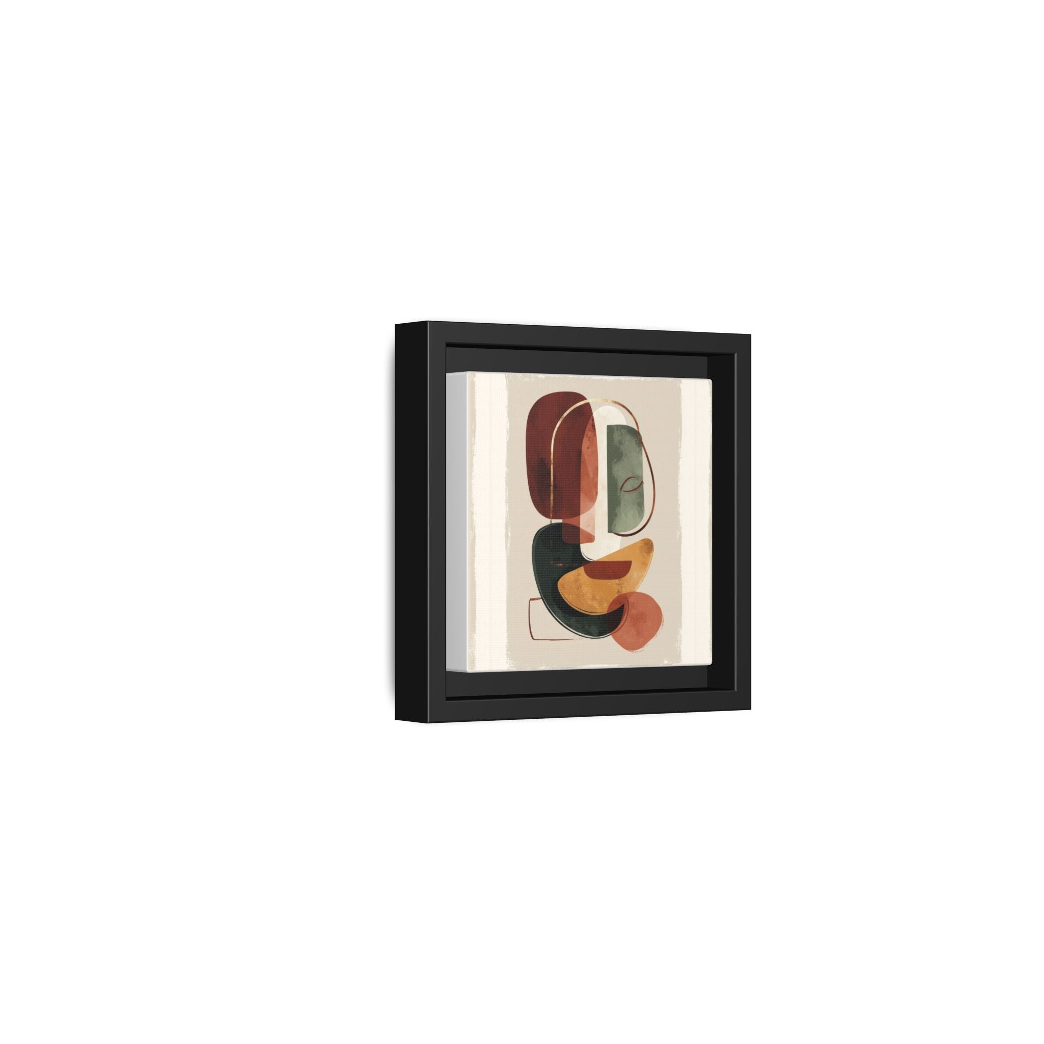 Layered Geometries: Mid-Century Modern Composition, Organic Abstract Design, Translucent Intersecting Shapes   |   Custom Orders Accepted