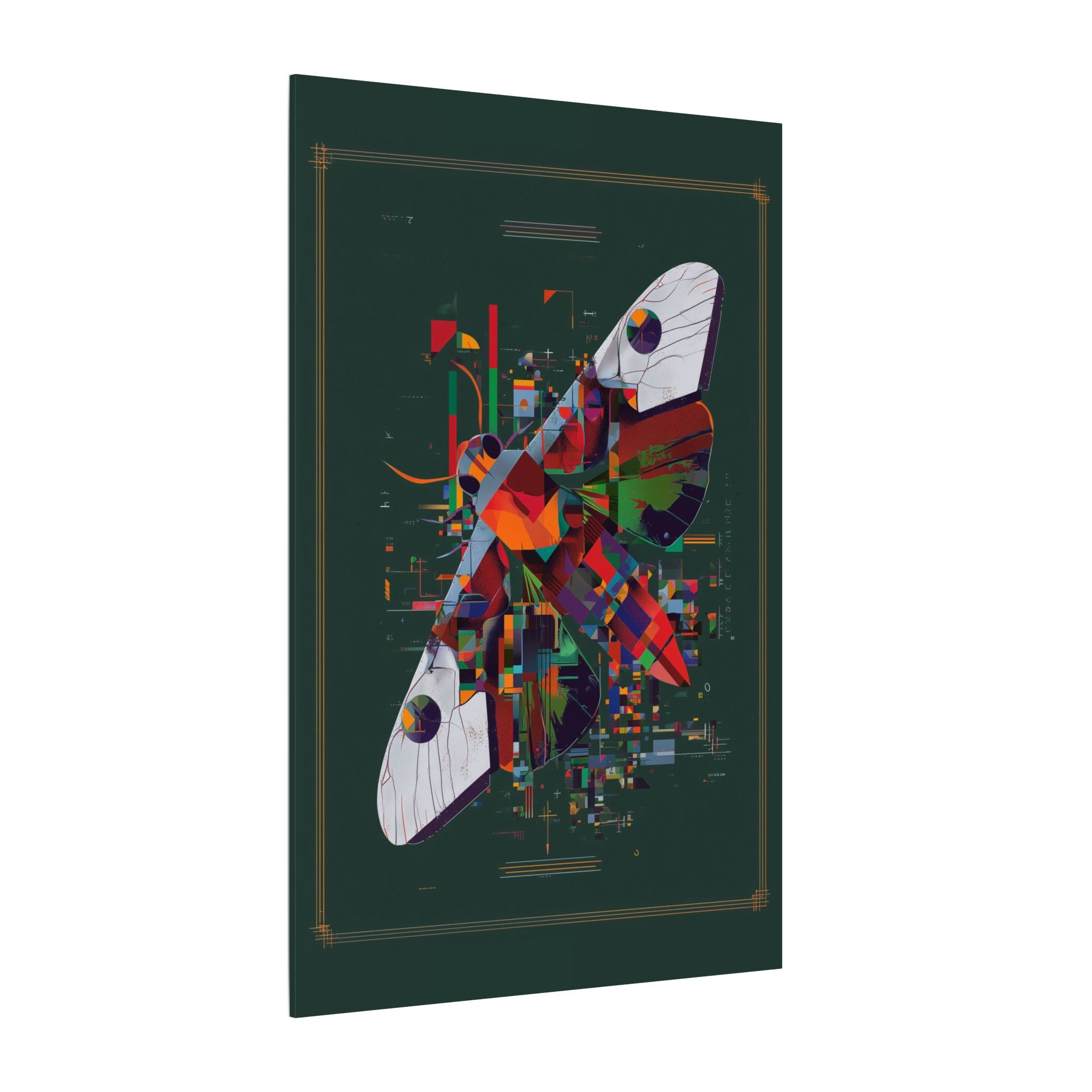 Metamorphic Geometry: Digital Cubist Butterfly, Fragmented Insect Abstraction   |    Custom Orders Available