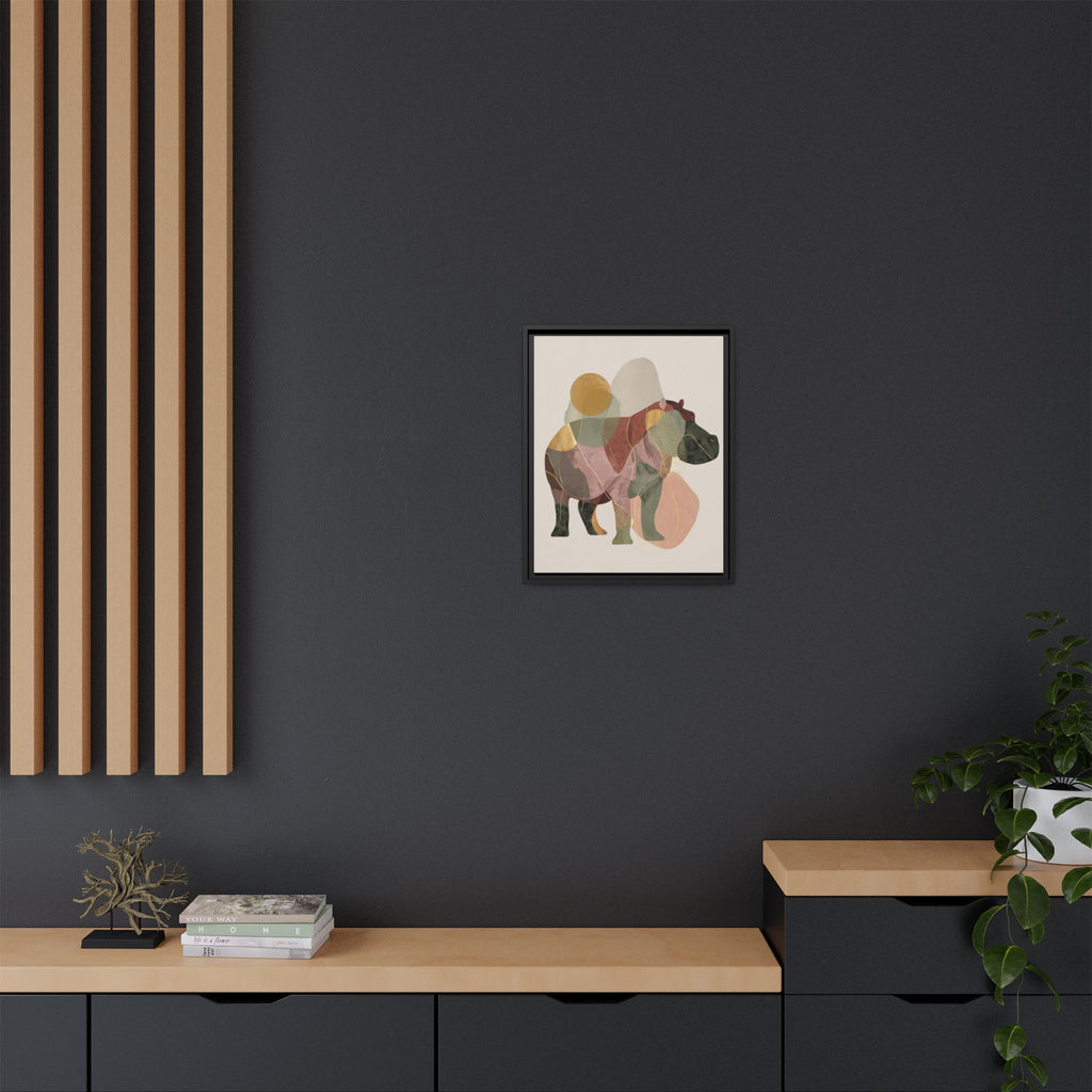 Geometric Harmony: Abstract Hippo Silhouette, Modern Minimalist Animal Art   |    Custom Orders Available