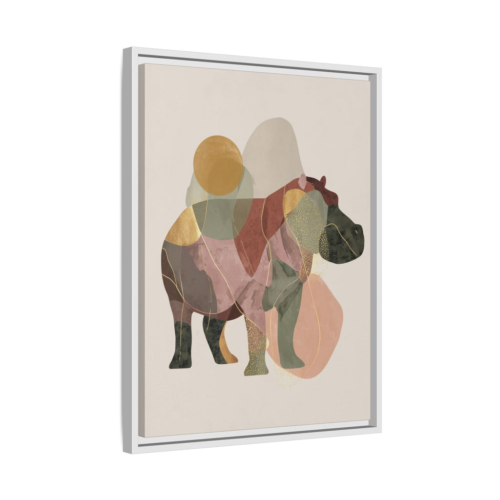 Geometric Harmony: Abstract Hippo Silhouette, Modern Minimalist Animal Art   |    Custom Orders Available