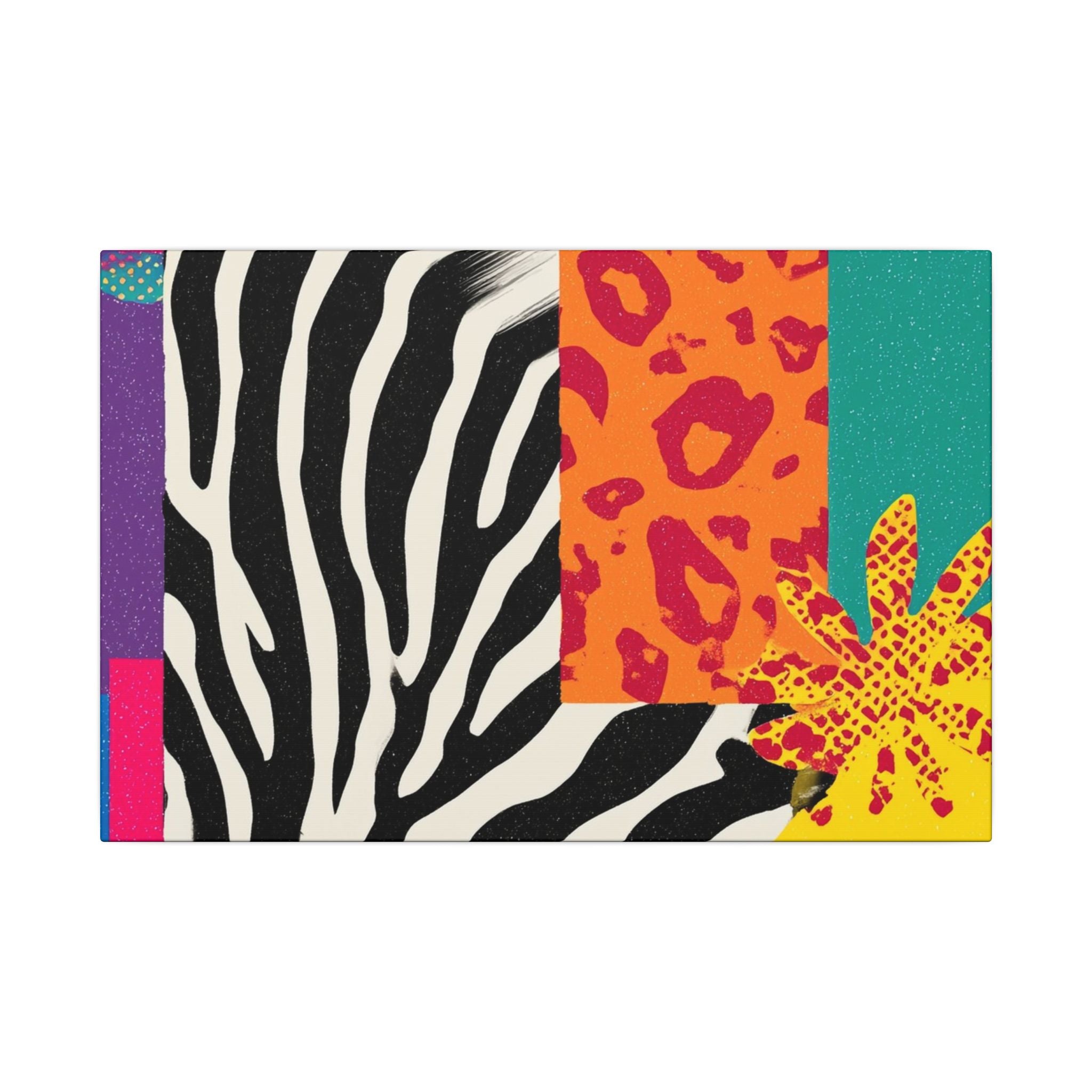 Copy of Pop Geometry: Zebra Leopard Fusion, Geometric Color Block, Modern Abstract Design   |   Custom Orders Accepted