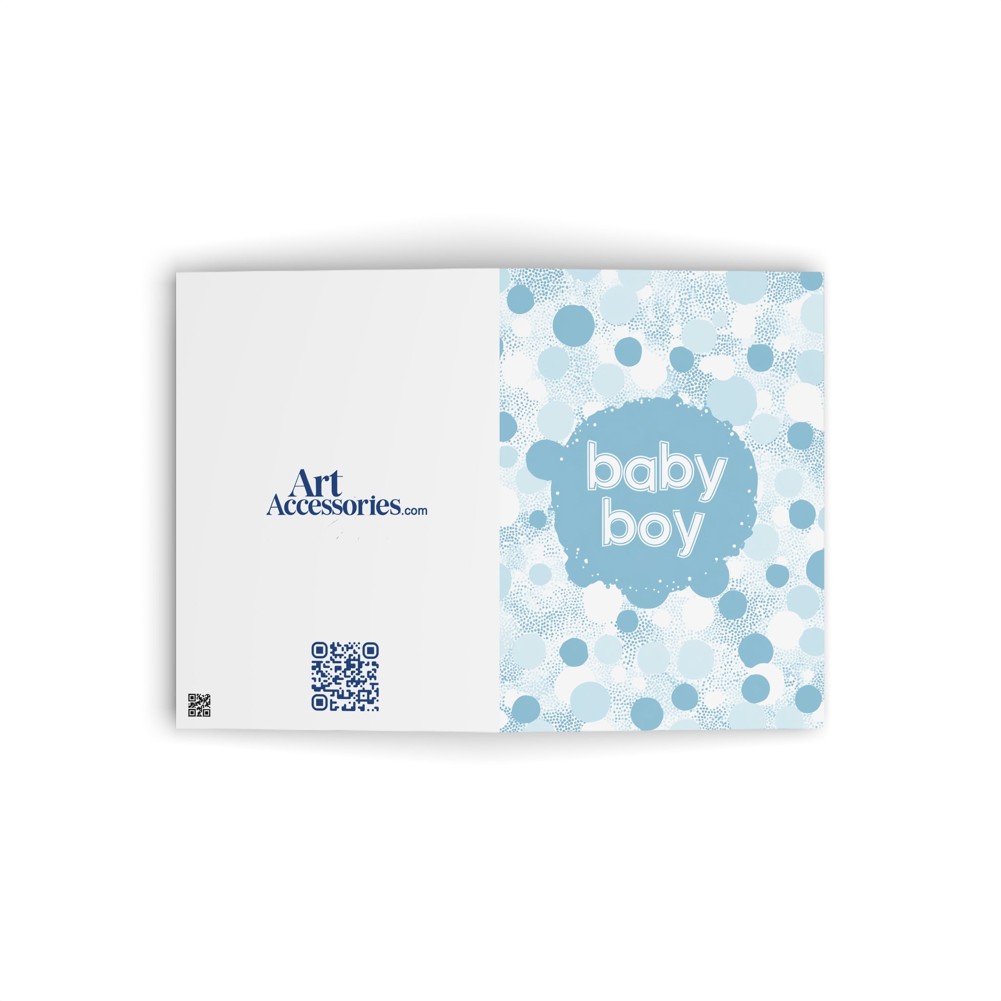 Baby Boy Greeting Card – Blue Polka Dot Newborn Congrats Card